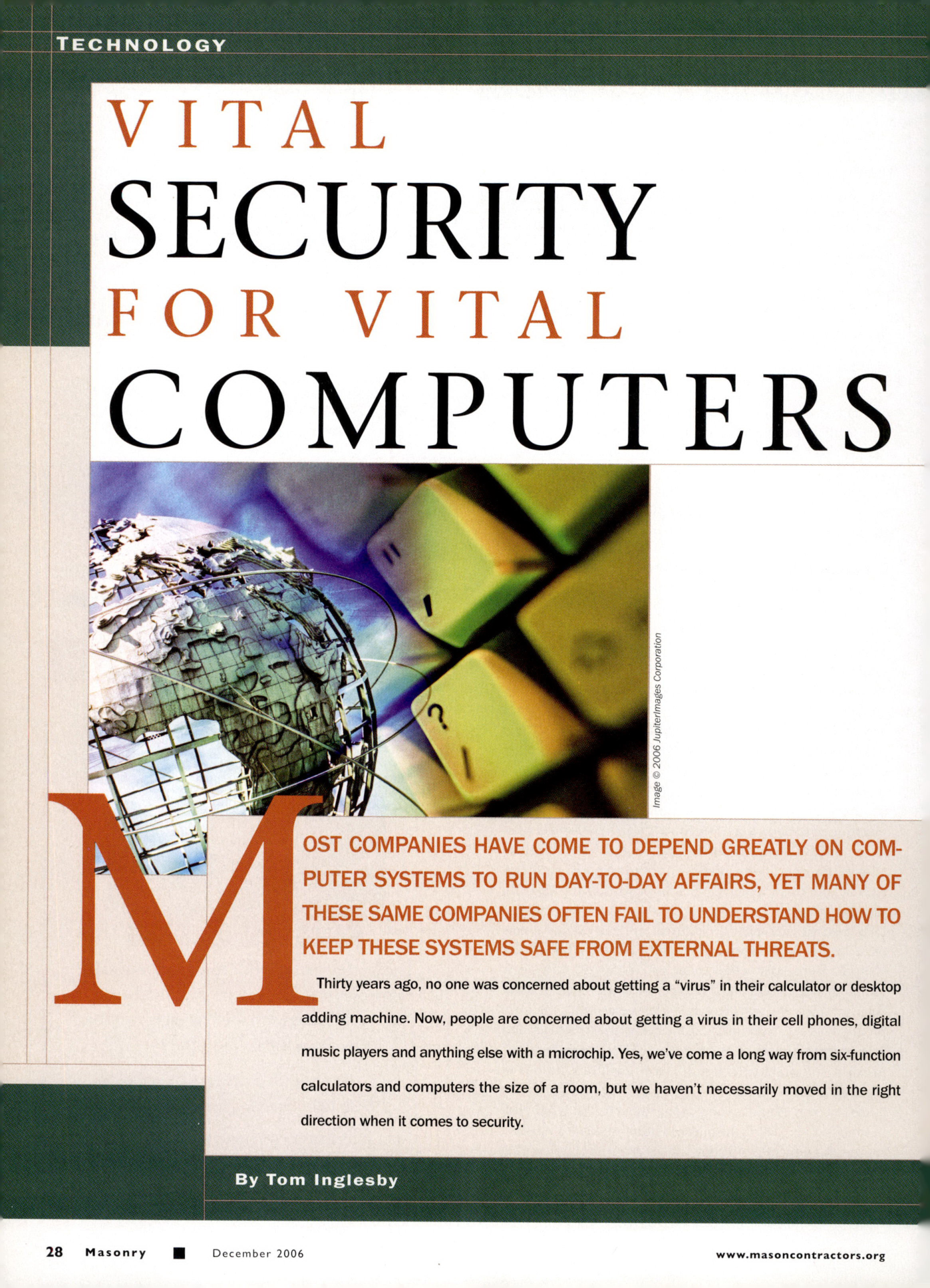 Masonry Magazine December 2006 Page. 30