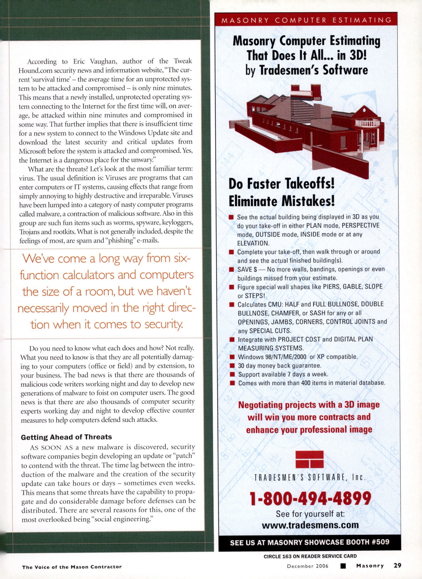 Masonry Magazine December 2006 Page. 31