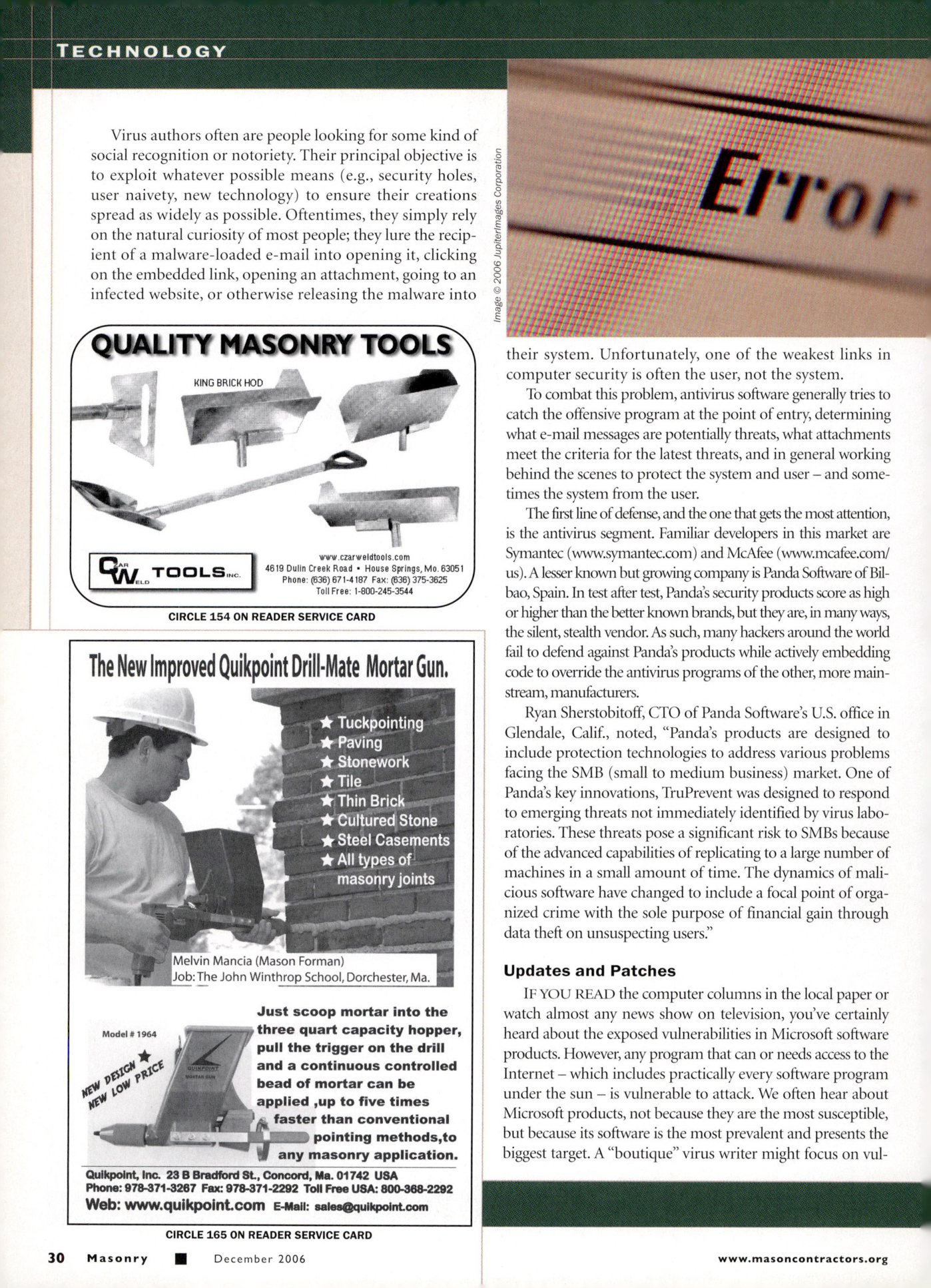 Masonry Magazine December 2006 Page. 32