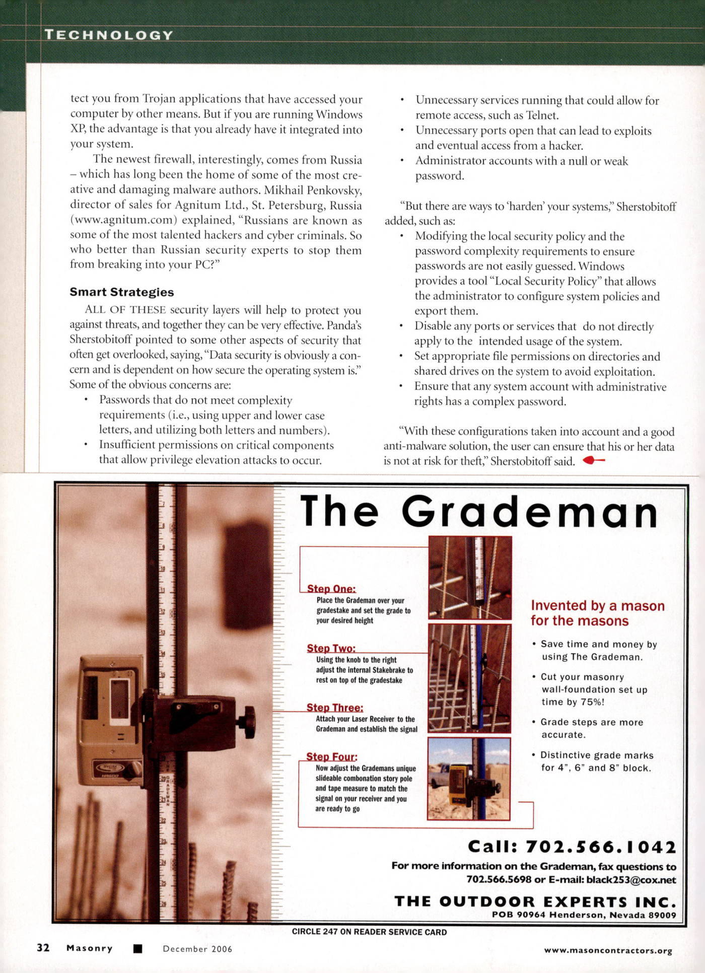 Masonry Magazine December 2006 Page. 34