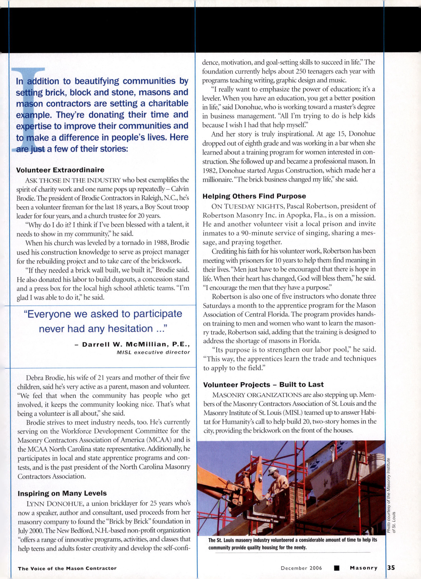 Masonry Magazine December 2006 Page. 37