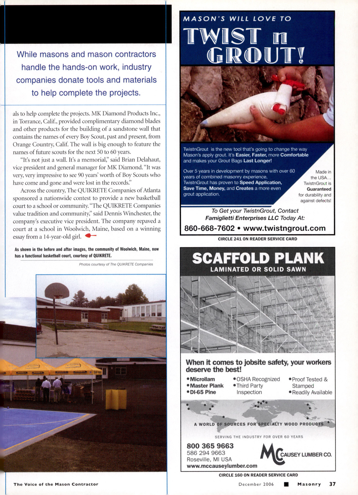 Masonry Magazine December 2006 Page. 39