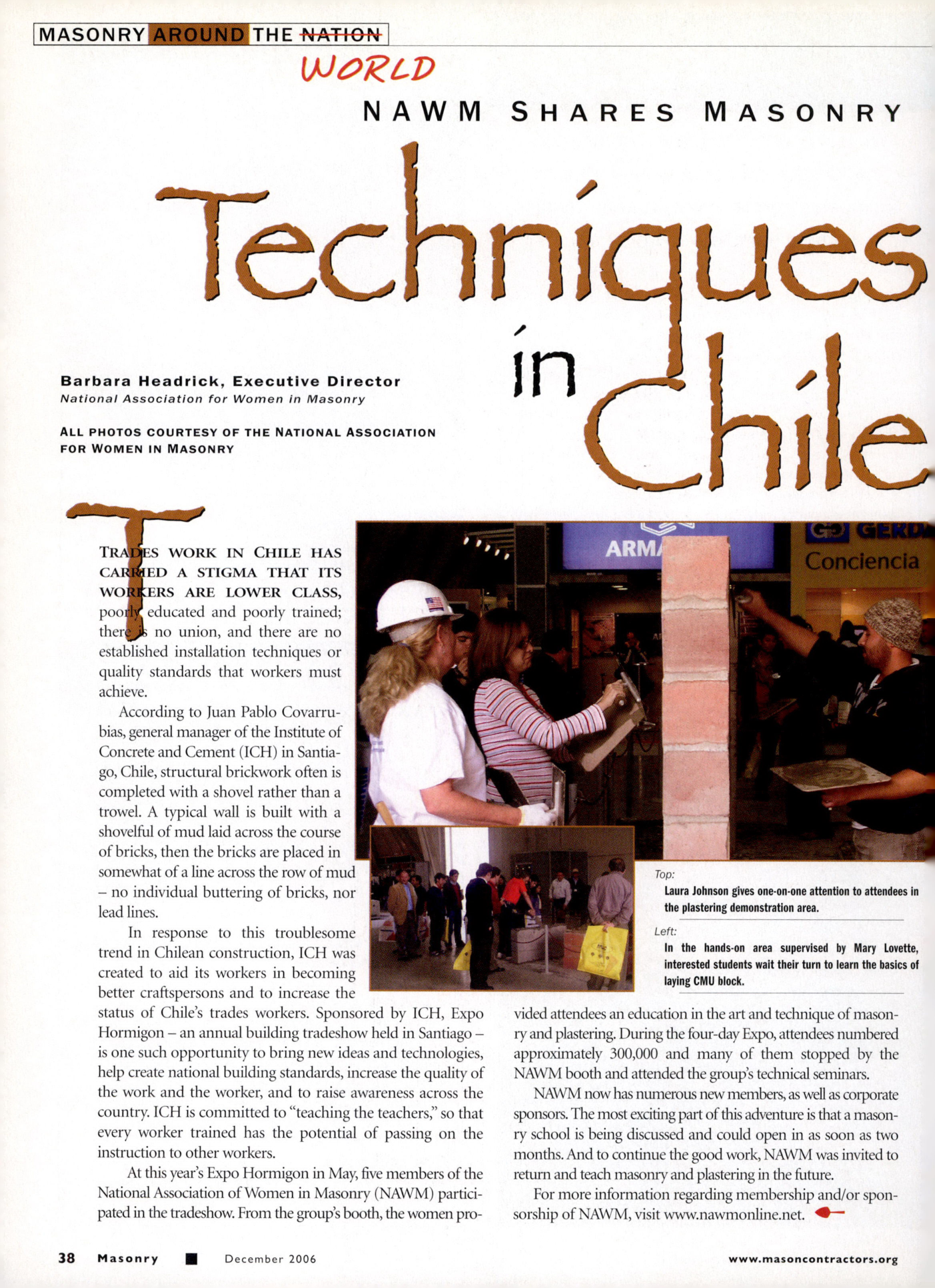 Masonry Magazine December 2006 Page. 40