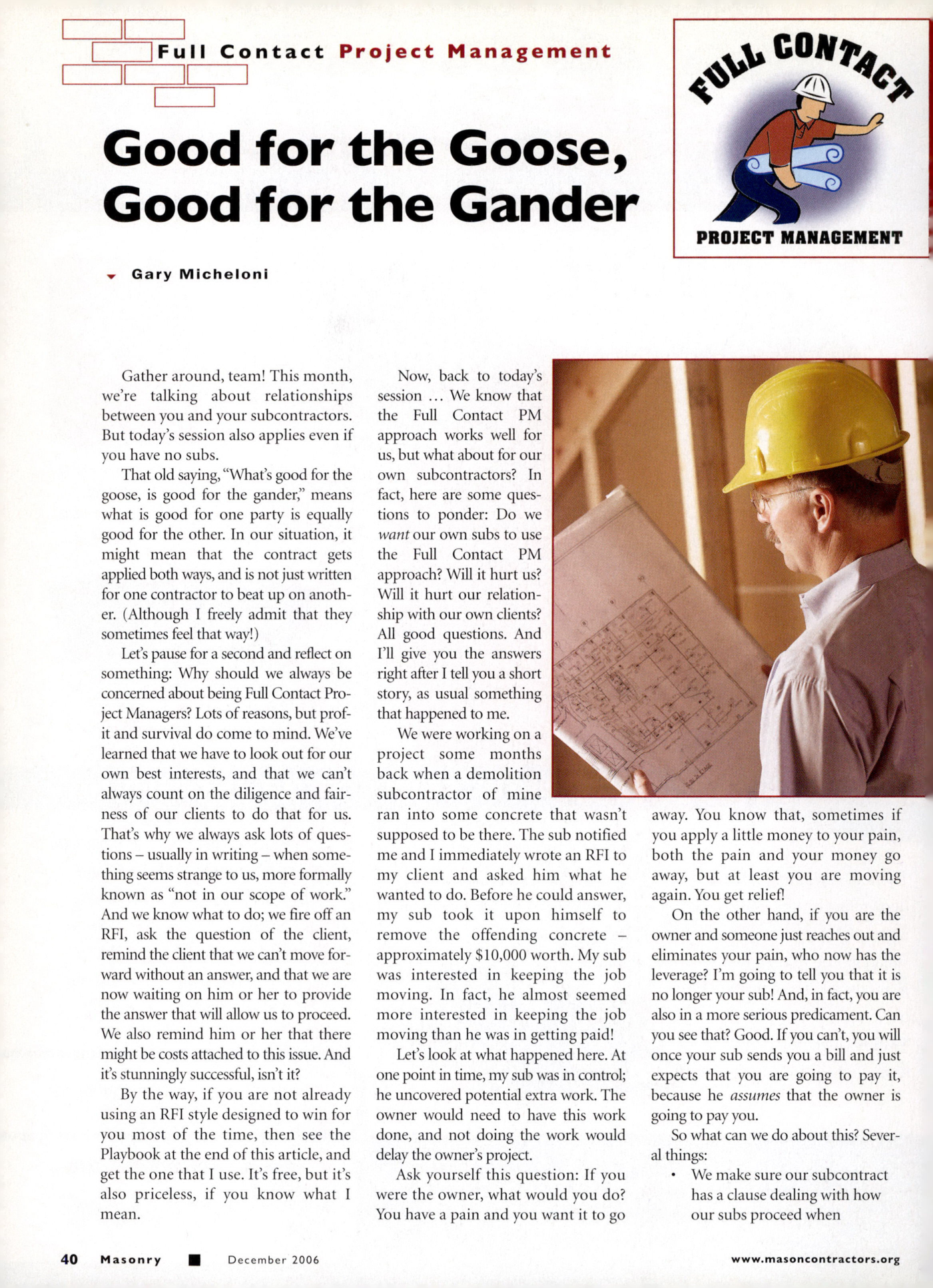 Masonry Magazine December 2006 Page. 42