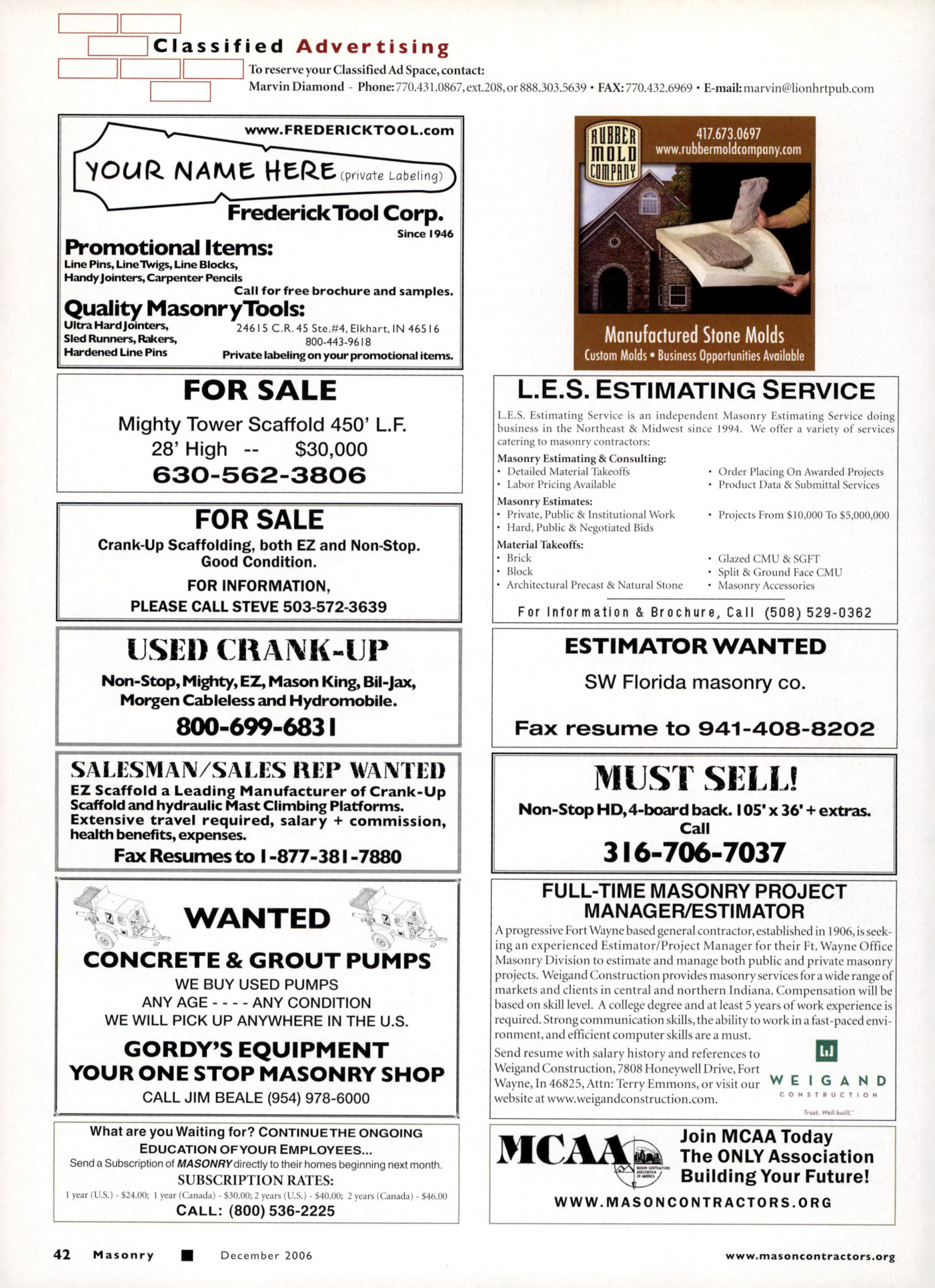 Masonry Magazine December 2006 Page. 44