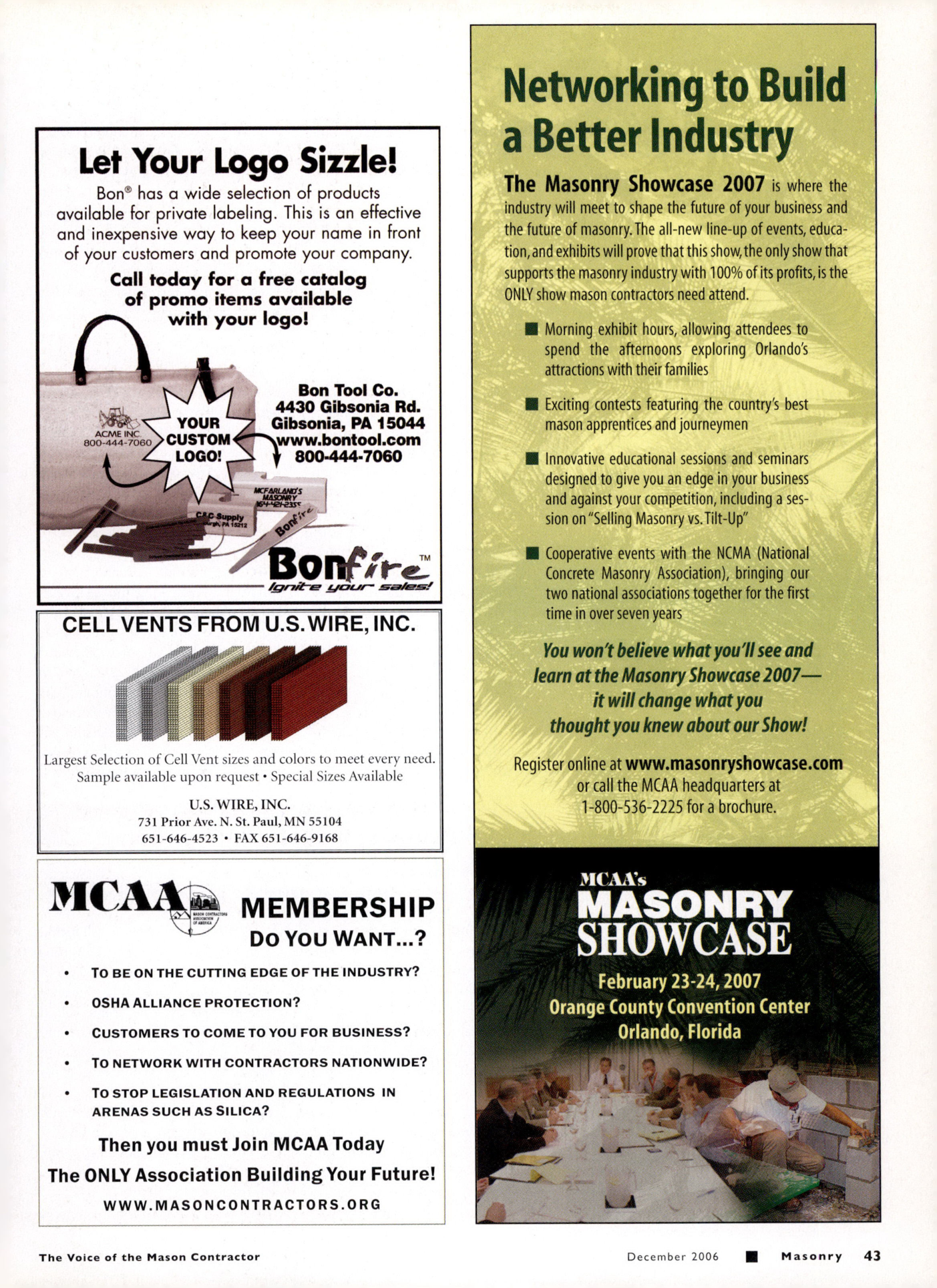 Masonry Magazine December 2006 Page. 45