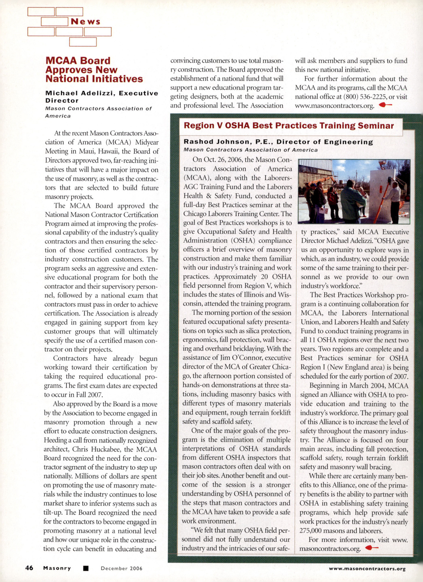 Masonry Magazine December 2006 Page. 48