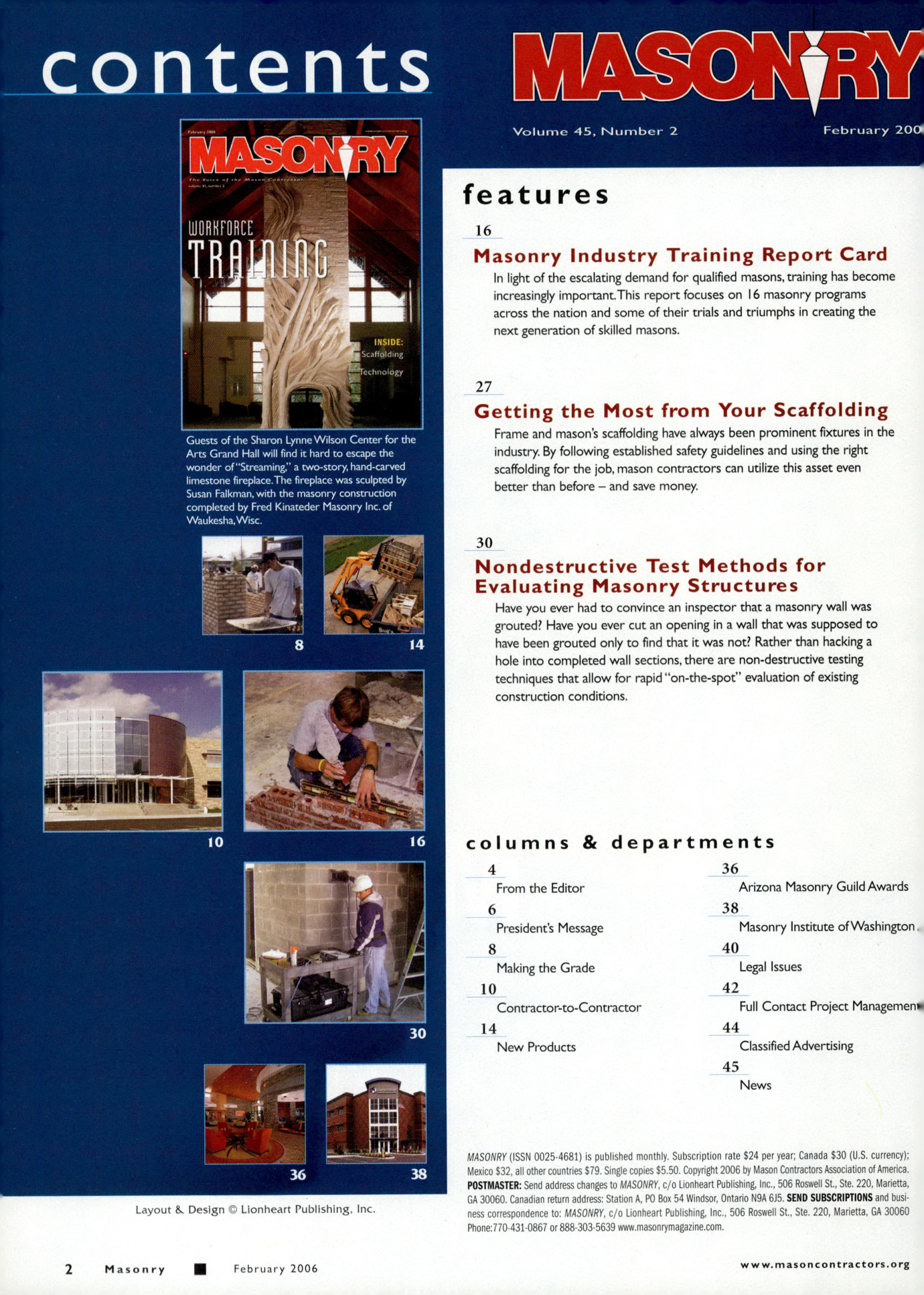 Masonry Magazine February 2006 Page. 4