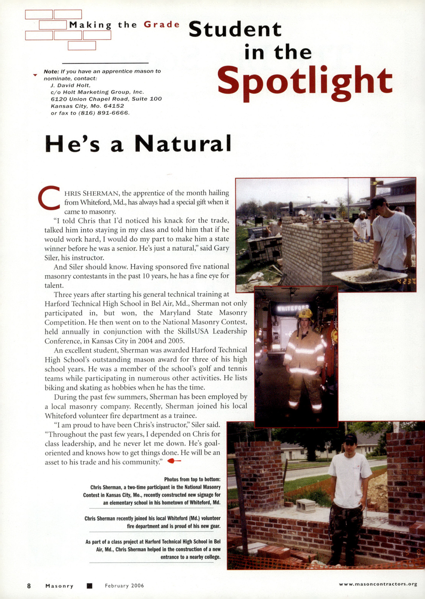 Masonry Magazine February 2006 Page. 10