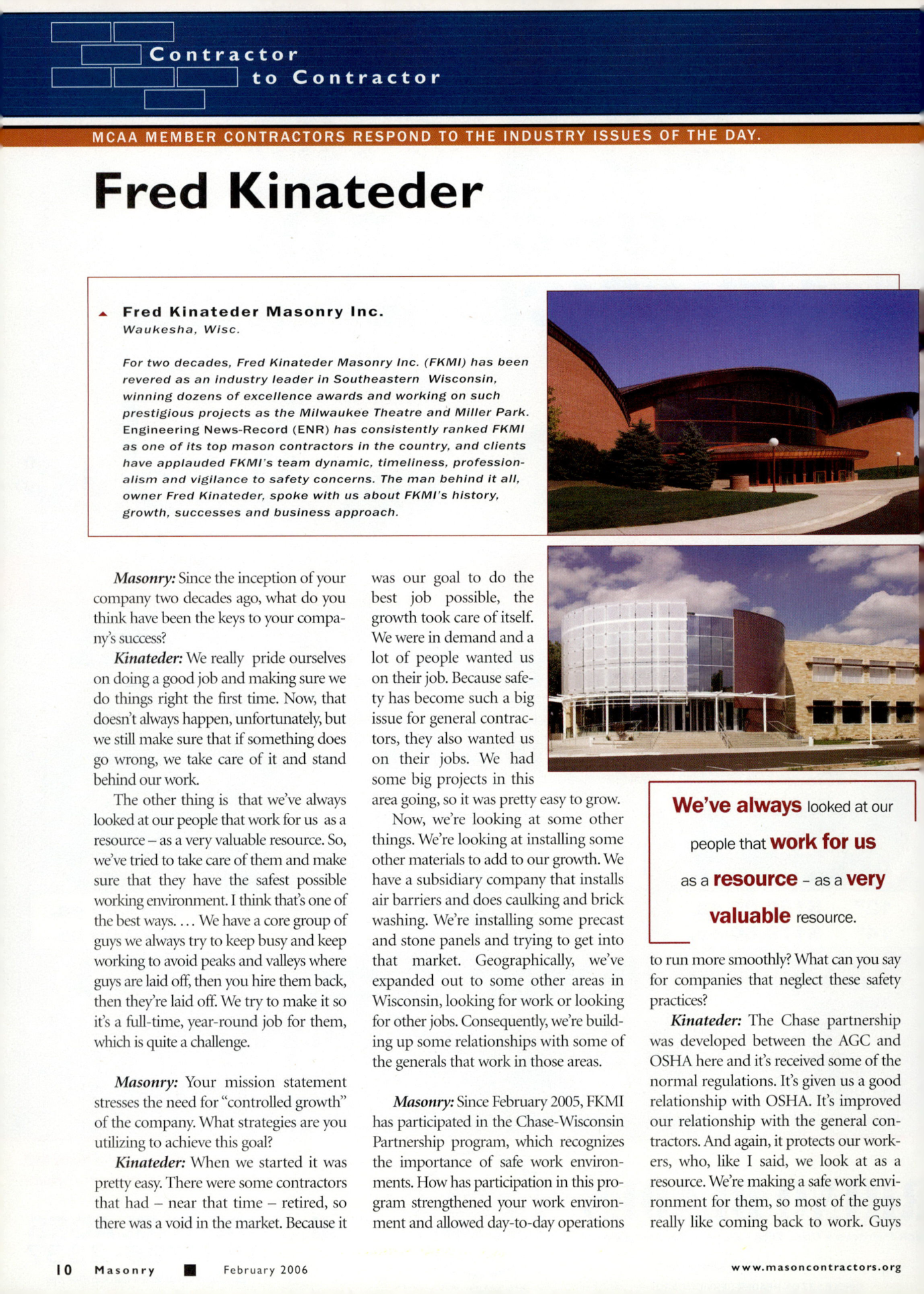Masonry Magazine February 2006 Page. 12