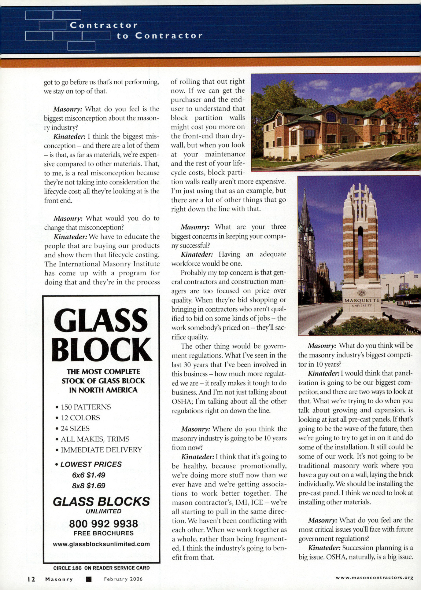 Masonry Magazine February 2006 Page. 14