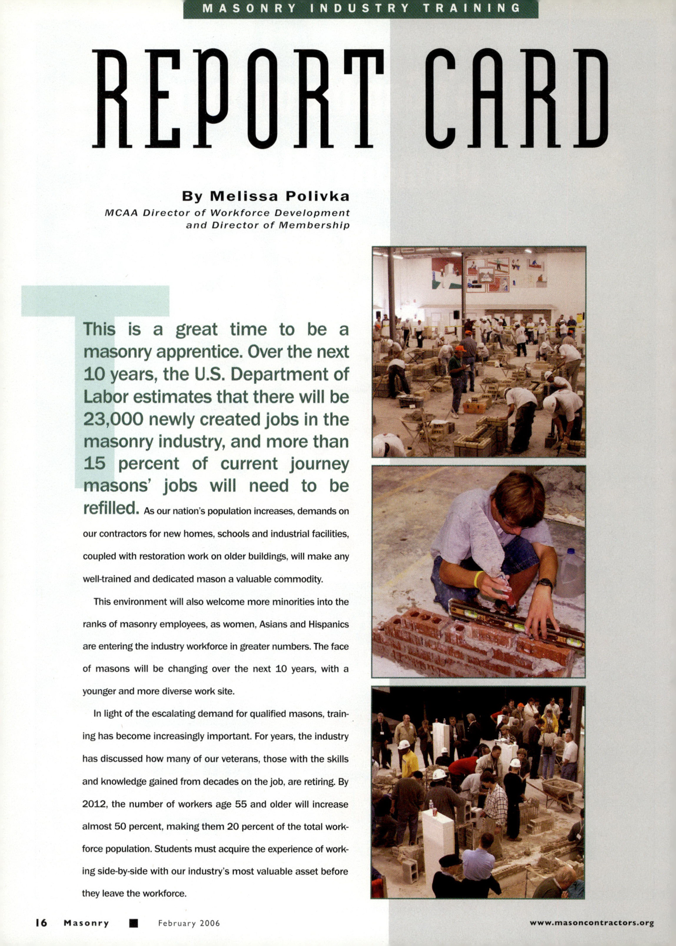 Masonry Magazine February 2006 Page. 18