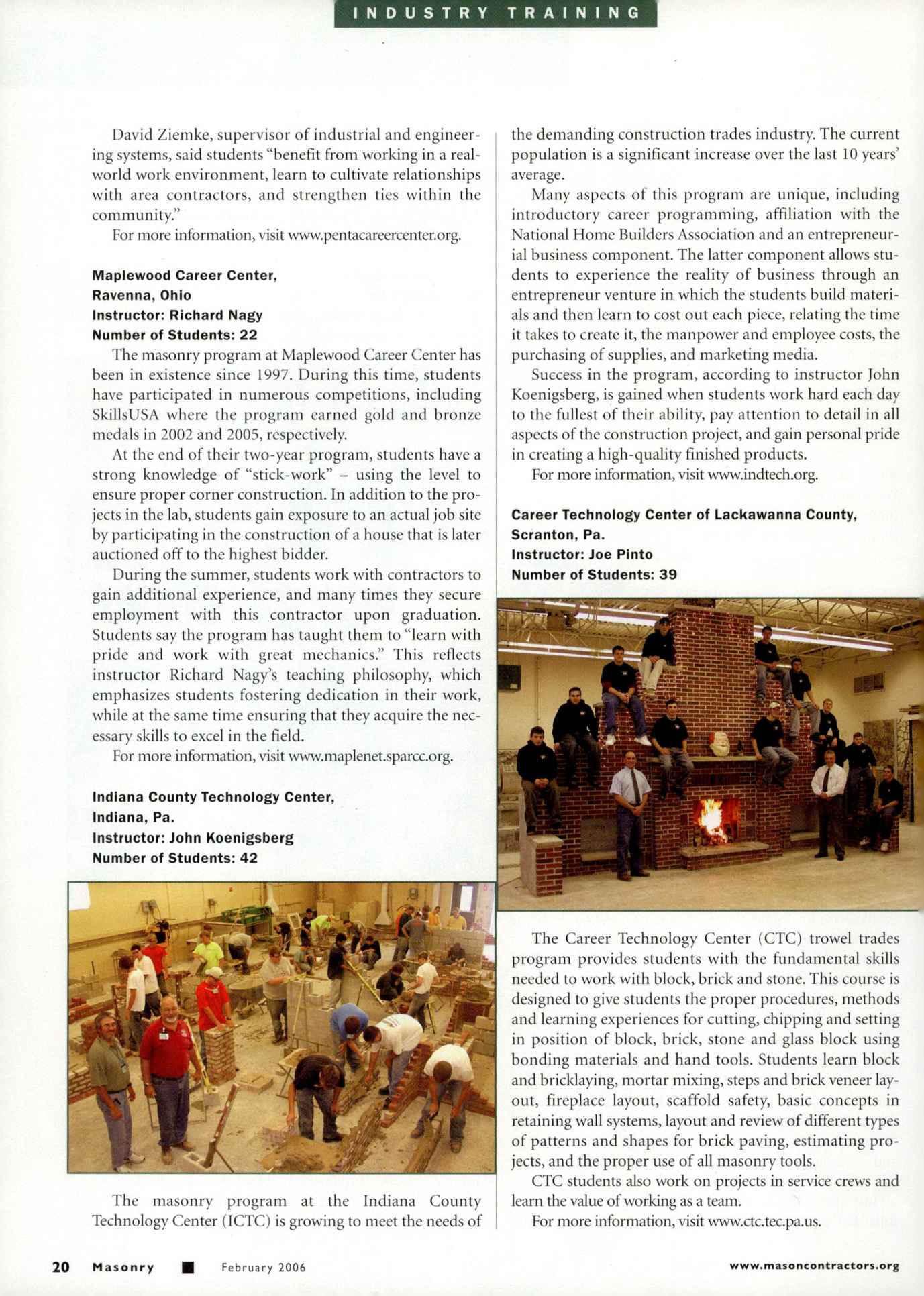 Masonry Magazine February 2006 Page. 22