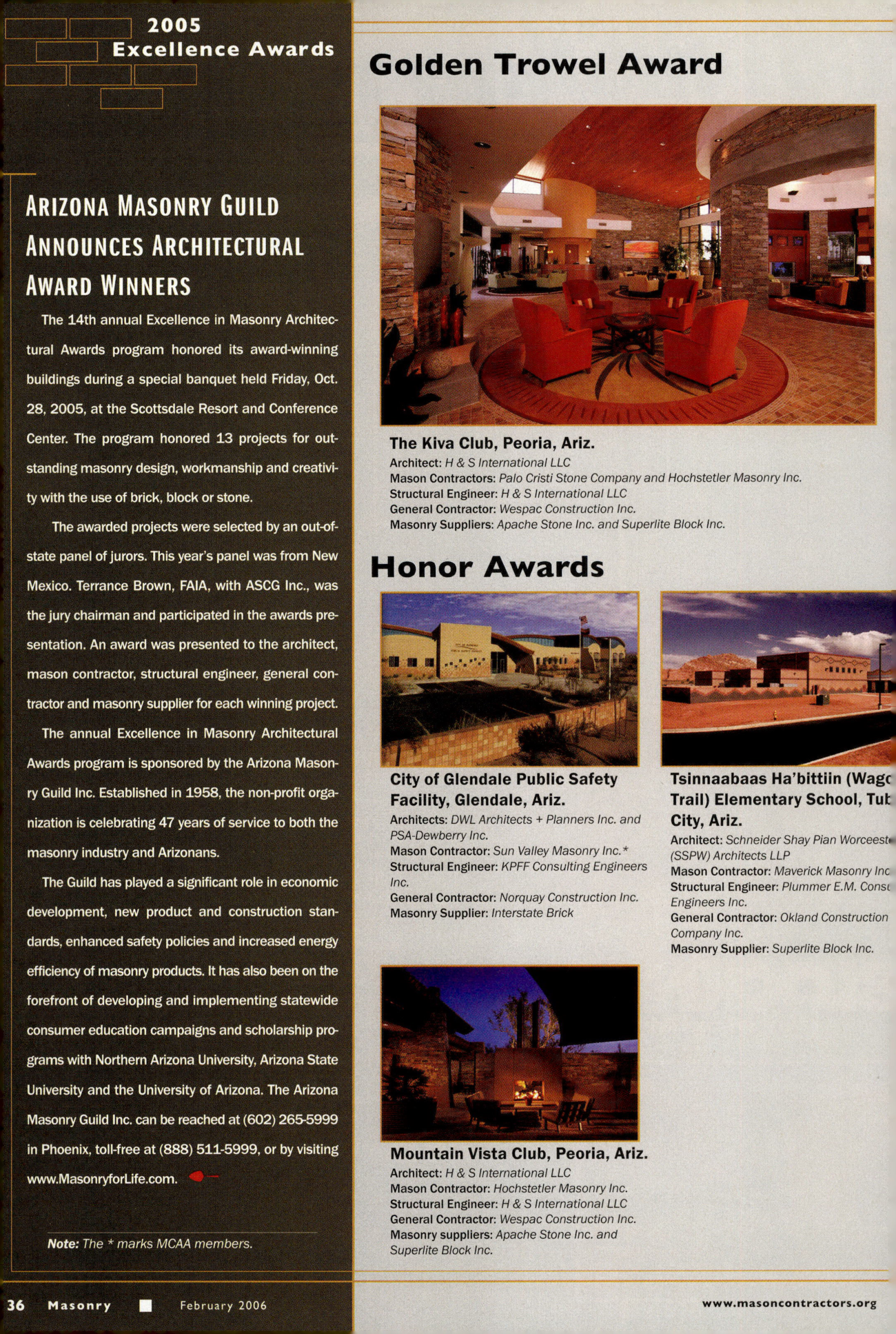 Masonry Magazine February 2006 Page. 38