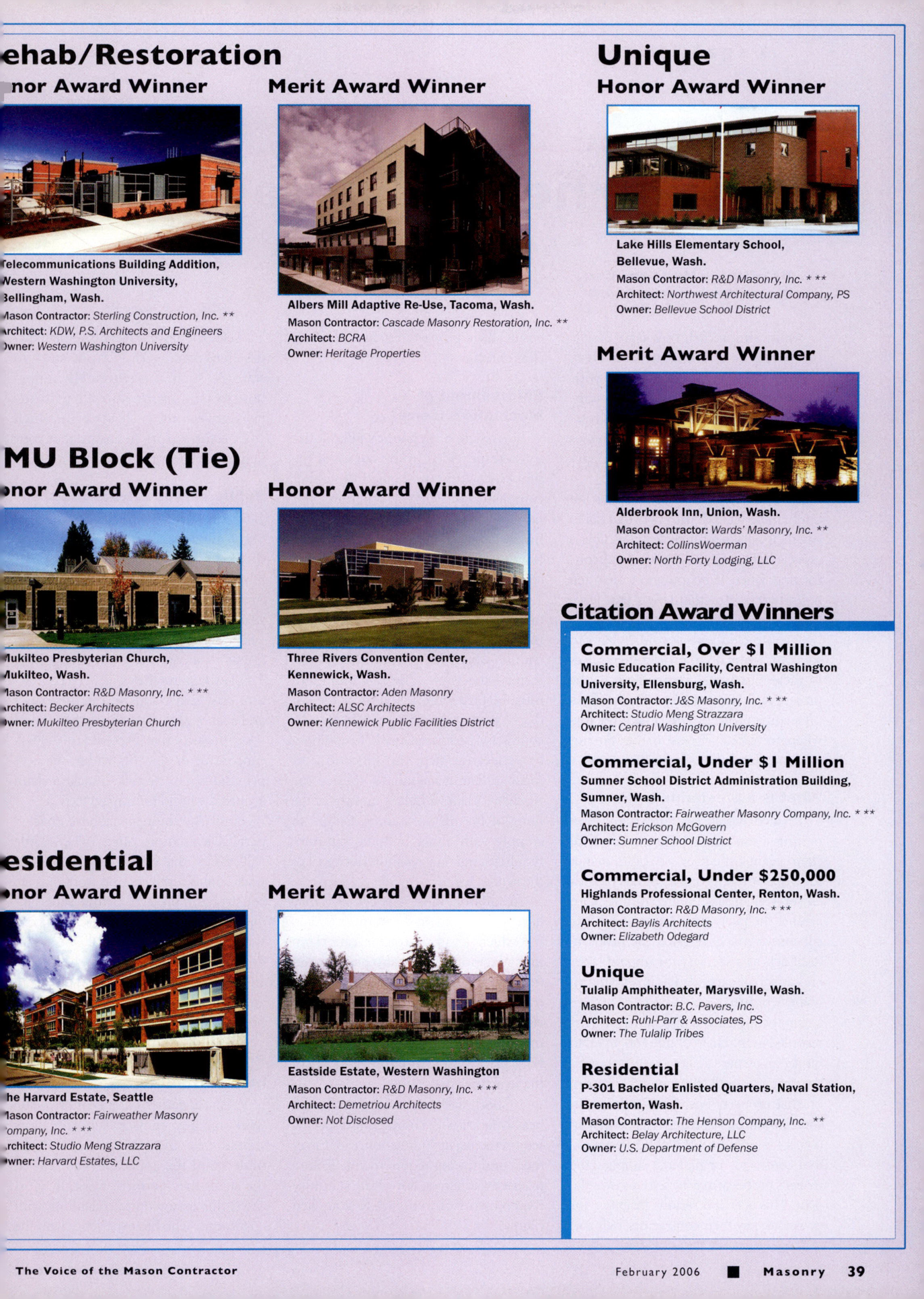 Masonry Magazine February 2006 Page. 41