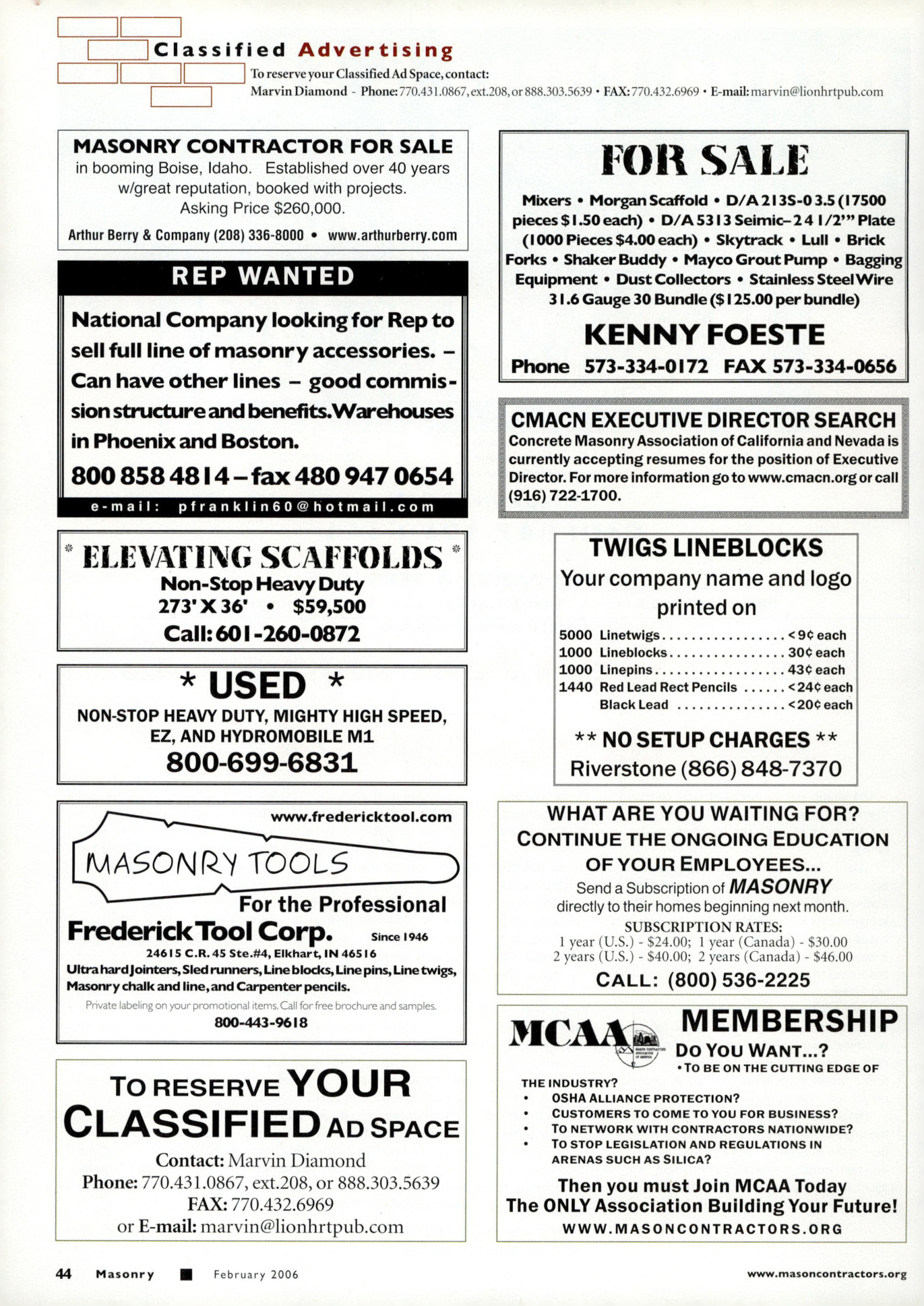 Masonry Magazine February 2006 Page. 46