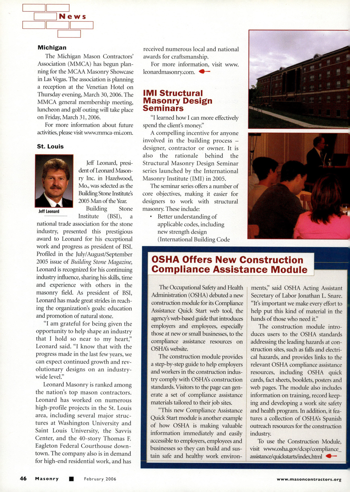 Masonry Magazine February 2006 Page. 48
