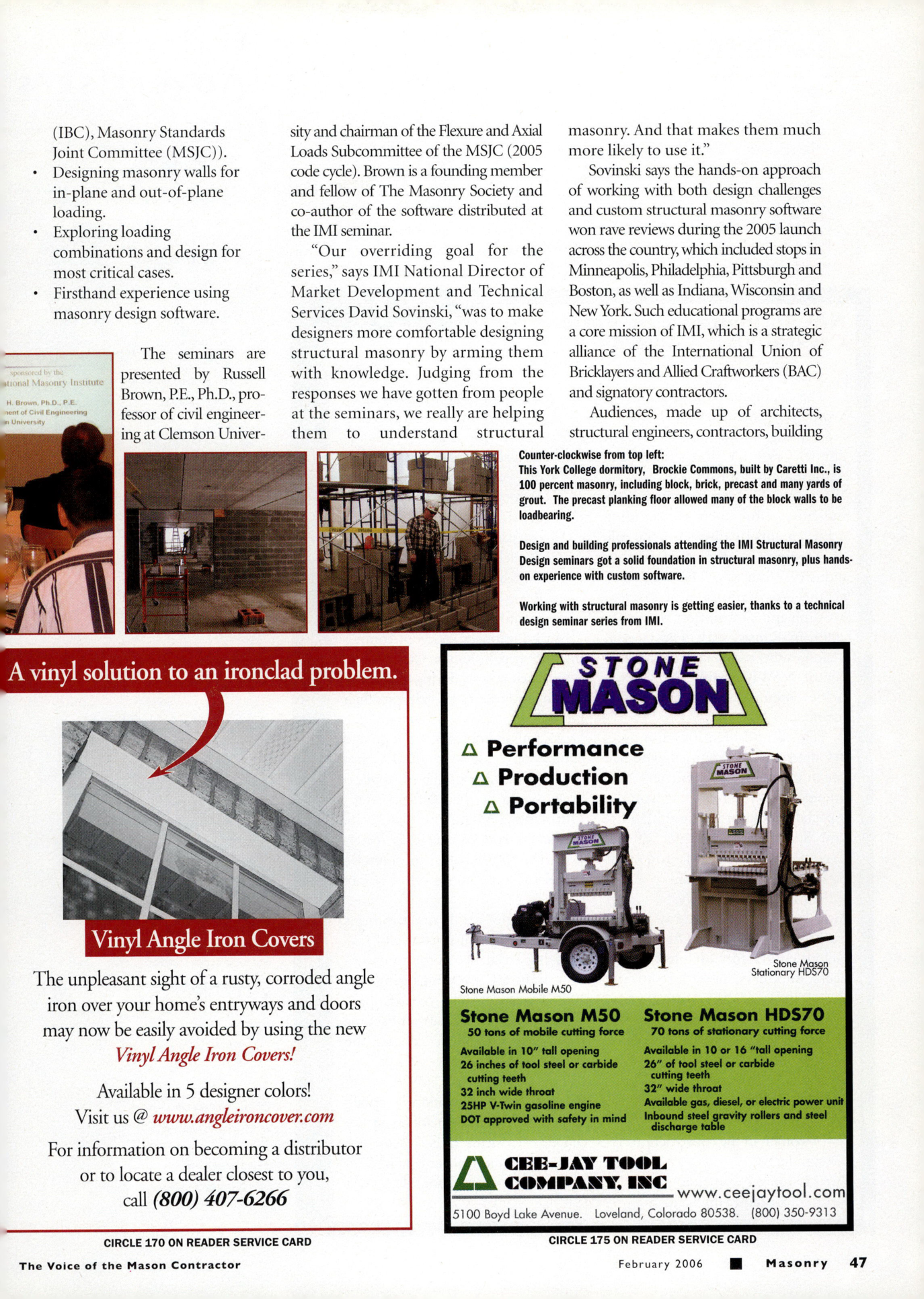 Masonry Magazine February 2006 Page. 49