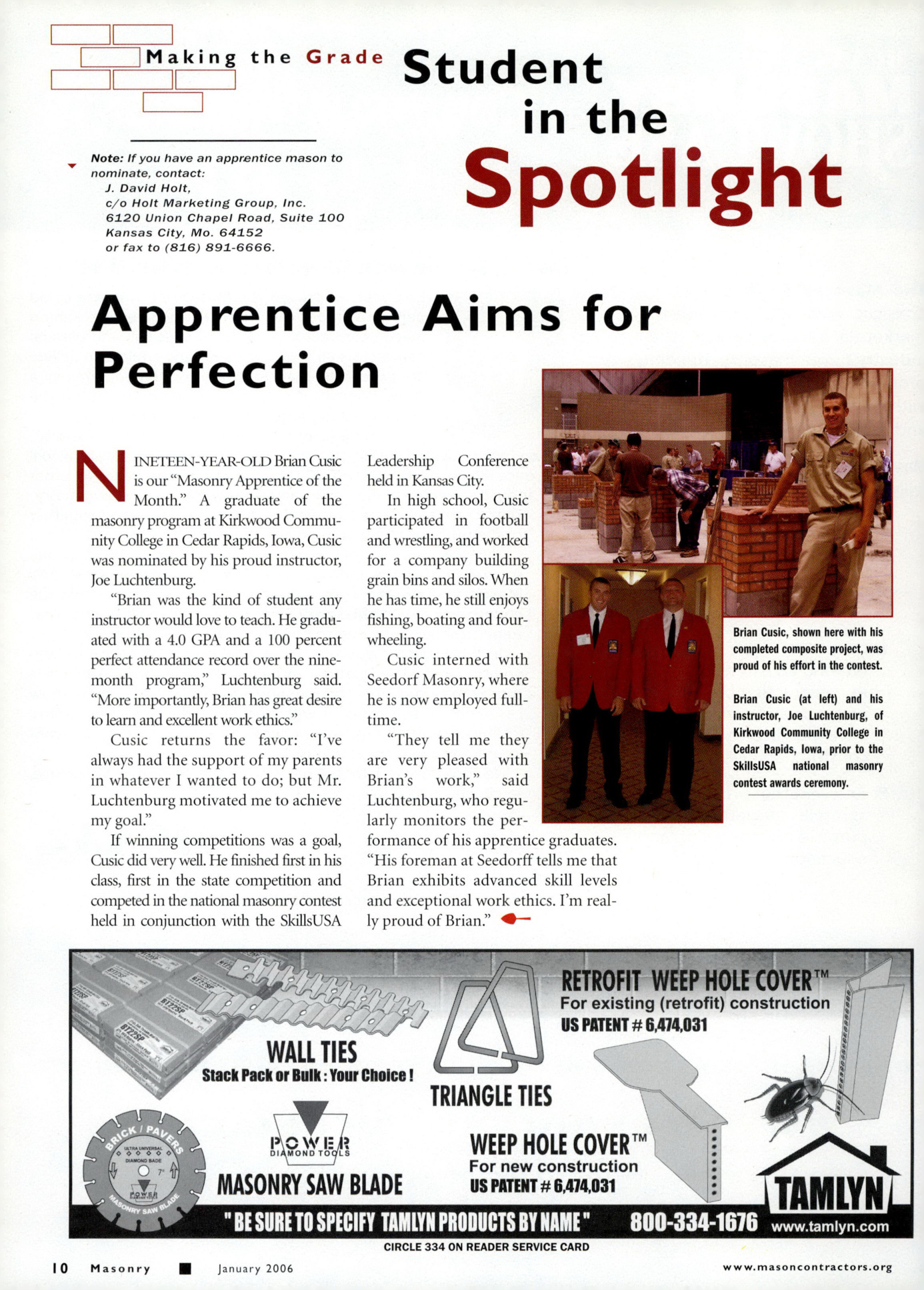Masonry Magazine January 2006 Page. 12