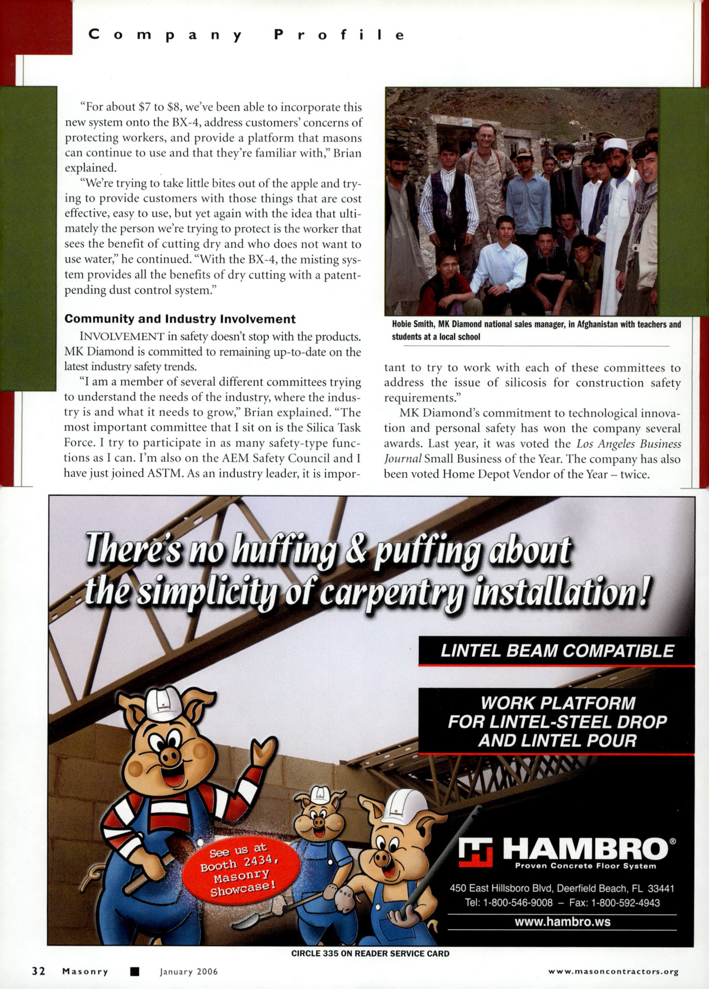 Masonry Magazine January 2006 Page. 34