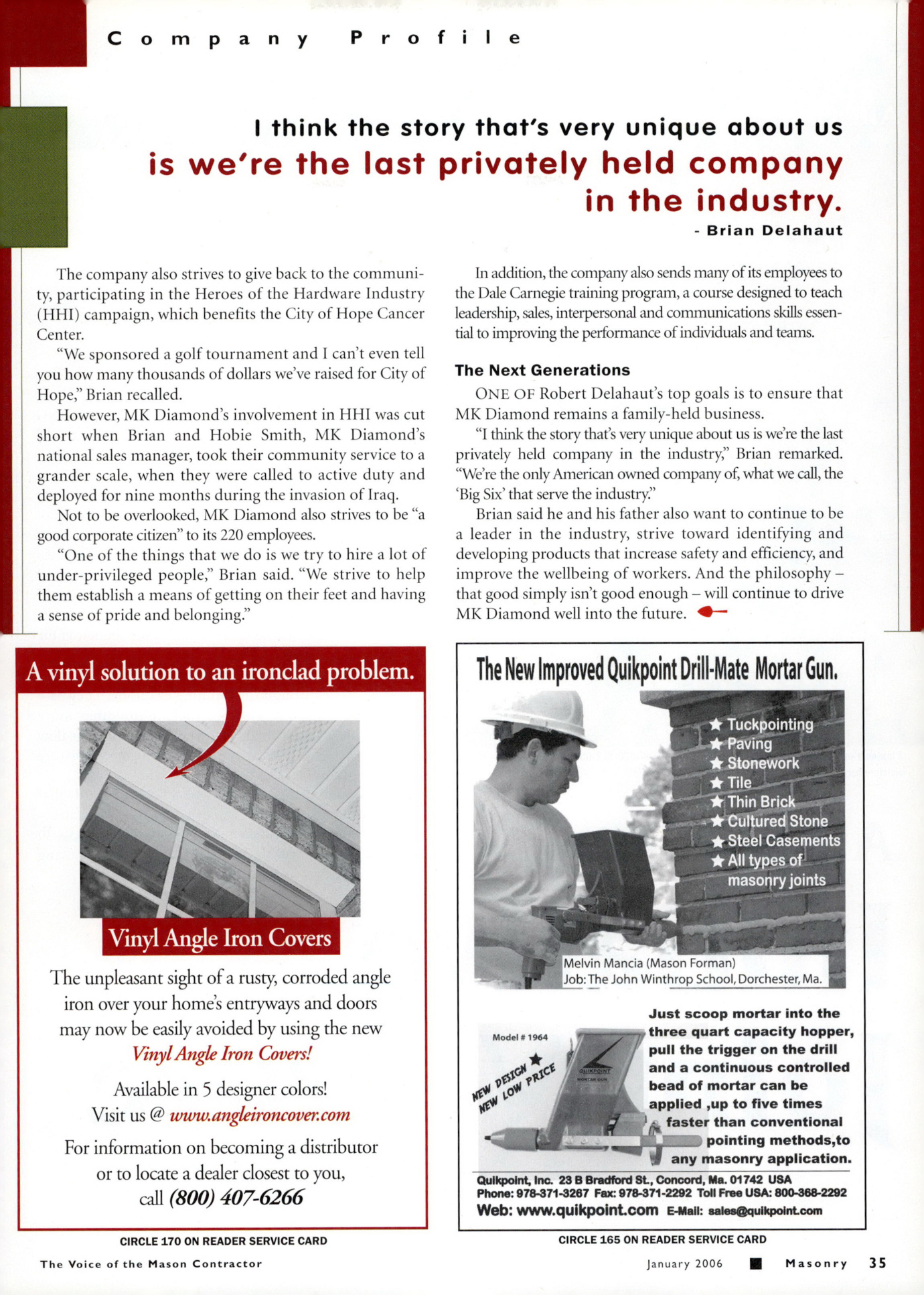 Masonry Magazine January 2006 Page. 37