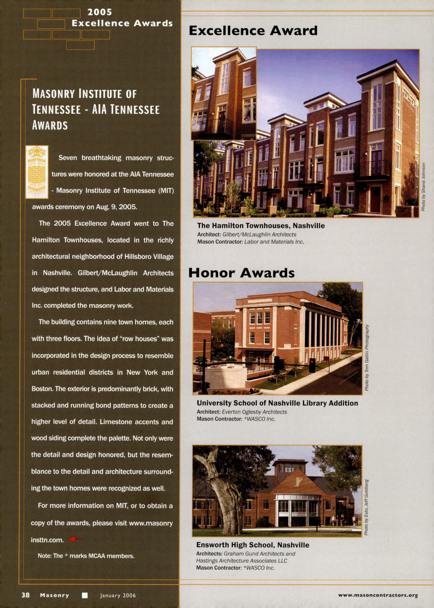 Masonry Magazine January 2006 Page. 40