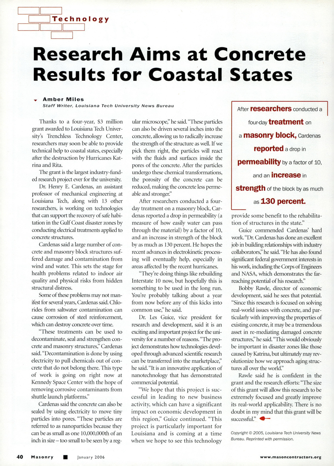 Masonry Magazine January 2006 Page. 42