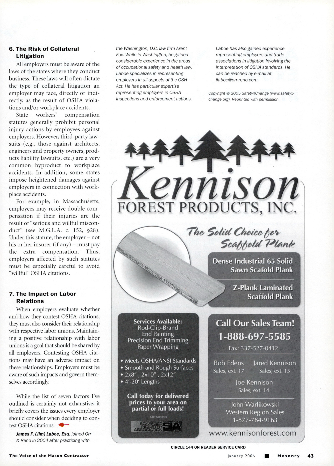 Masonry Magazine January 2006 Page. 45