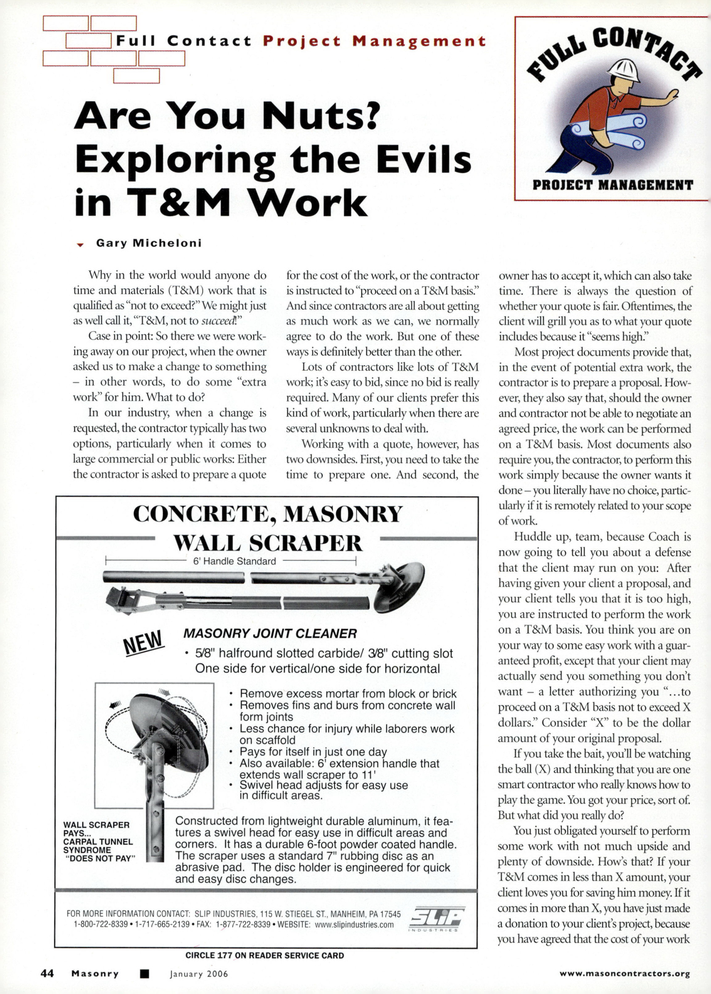 Masonry Magazine January 2006 Page. 46