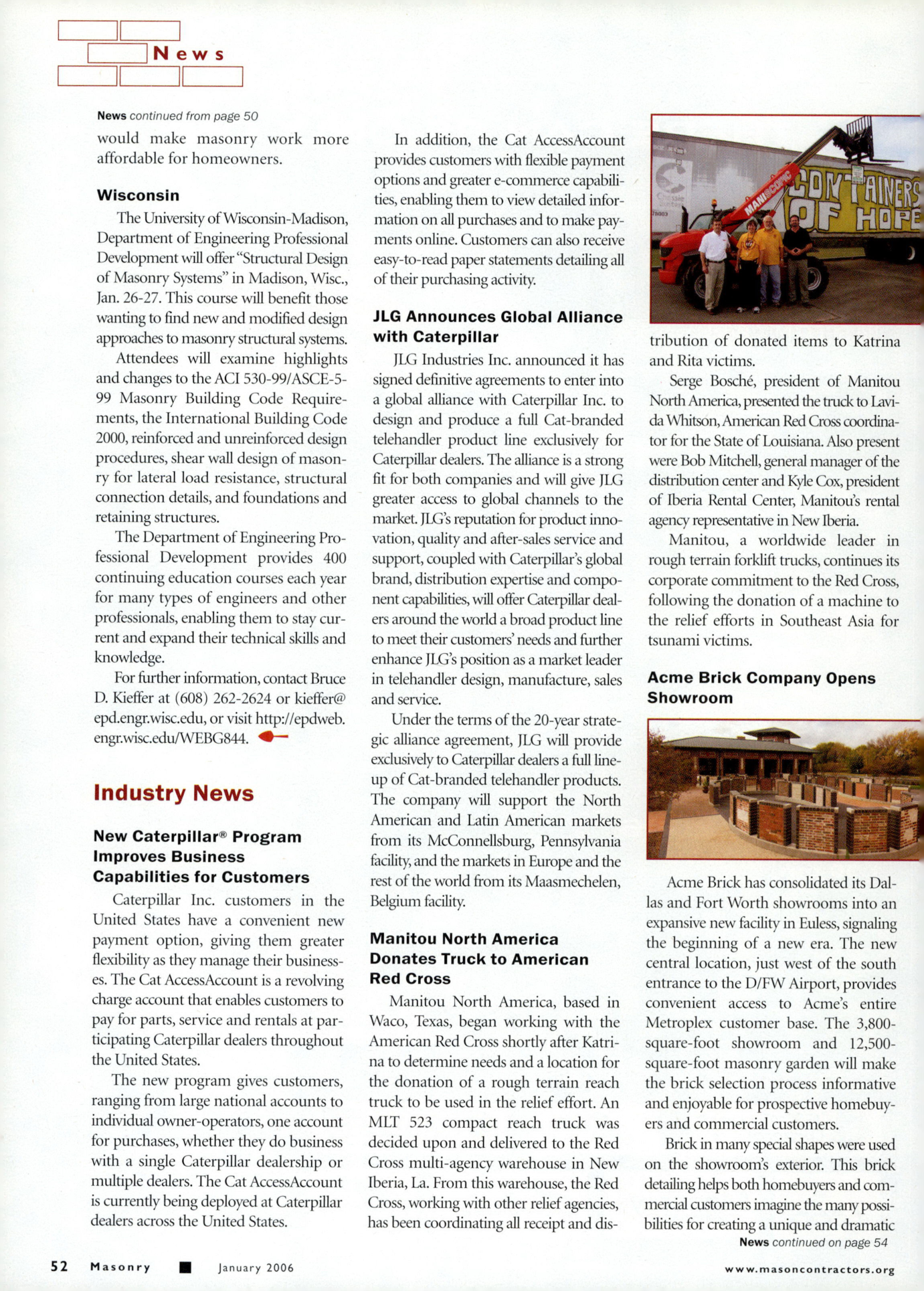 Masonry Magazine January 2006 Page. 54