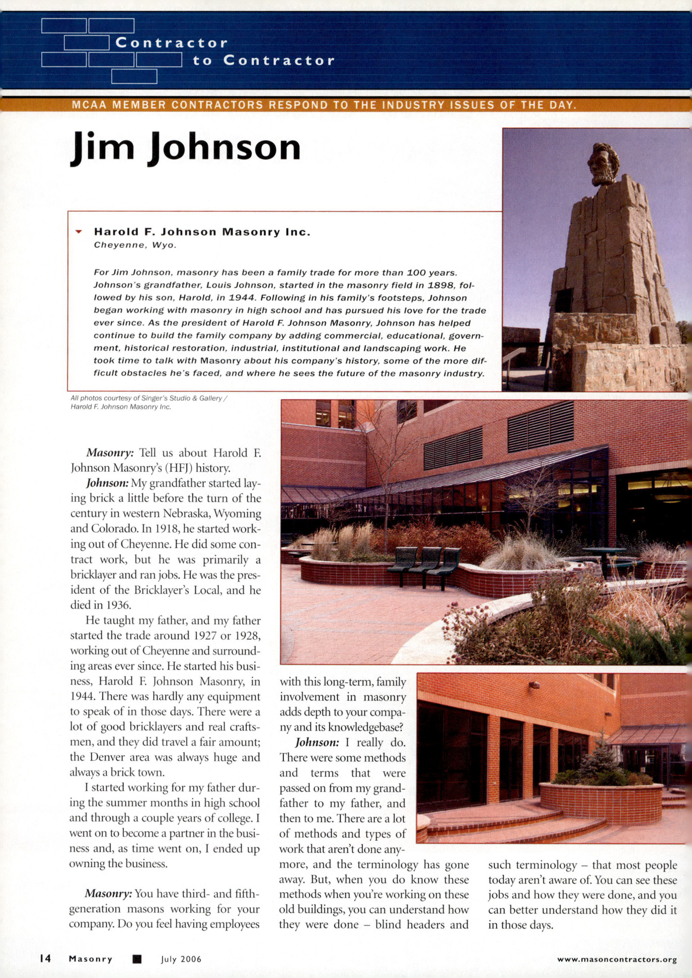 Masonry Magazine July 2006 Page. 16