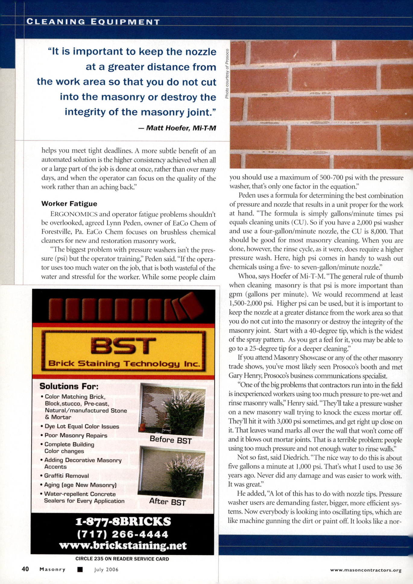 Masonry Magazine July 2006 Page. 42