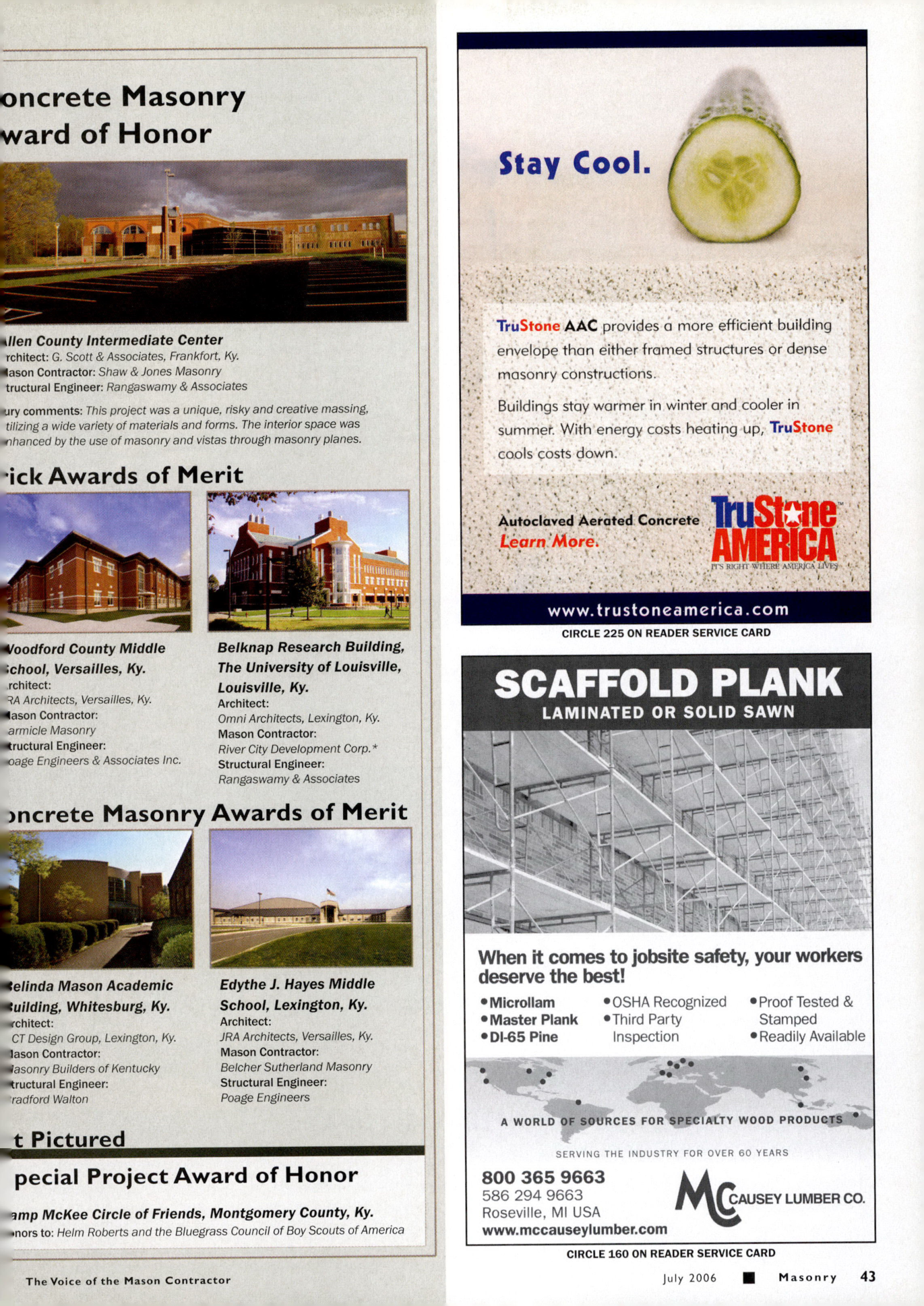 Masonry Magazine July 2006 Page. 45
