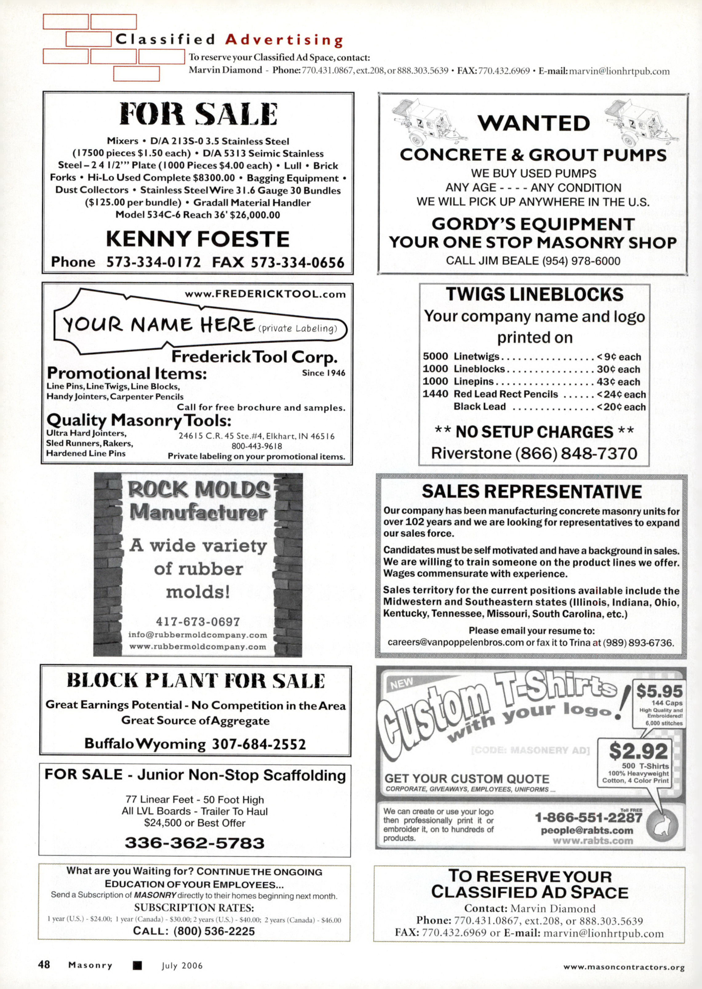 Masonry Magazine July 2006 Page. 50