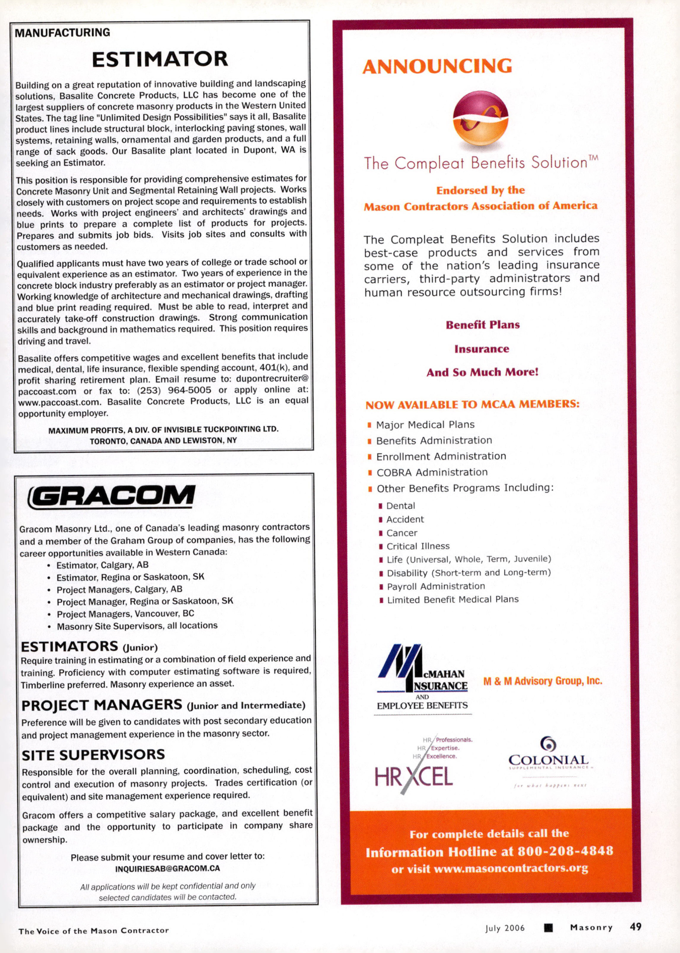 Masonry Magazine July 2006 Page. 51