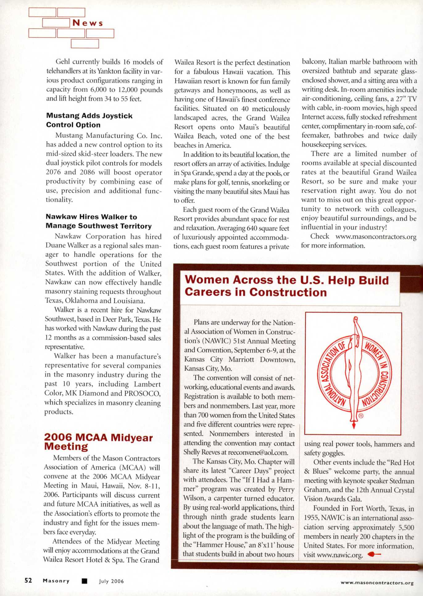 Masonry Magazine July 2006 Page. 54