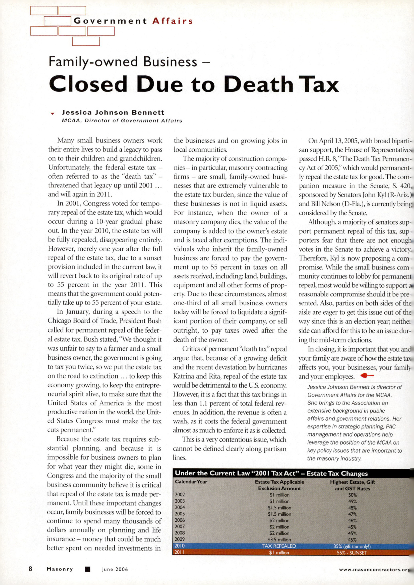 Masonry Magazine June 2006 Page. 10