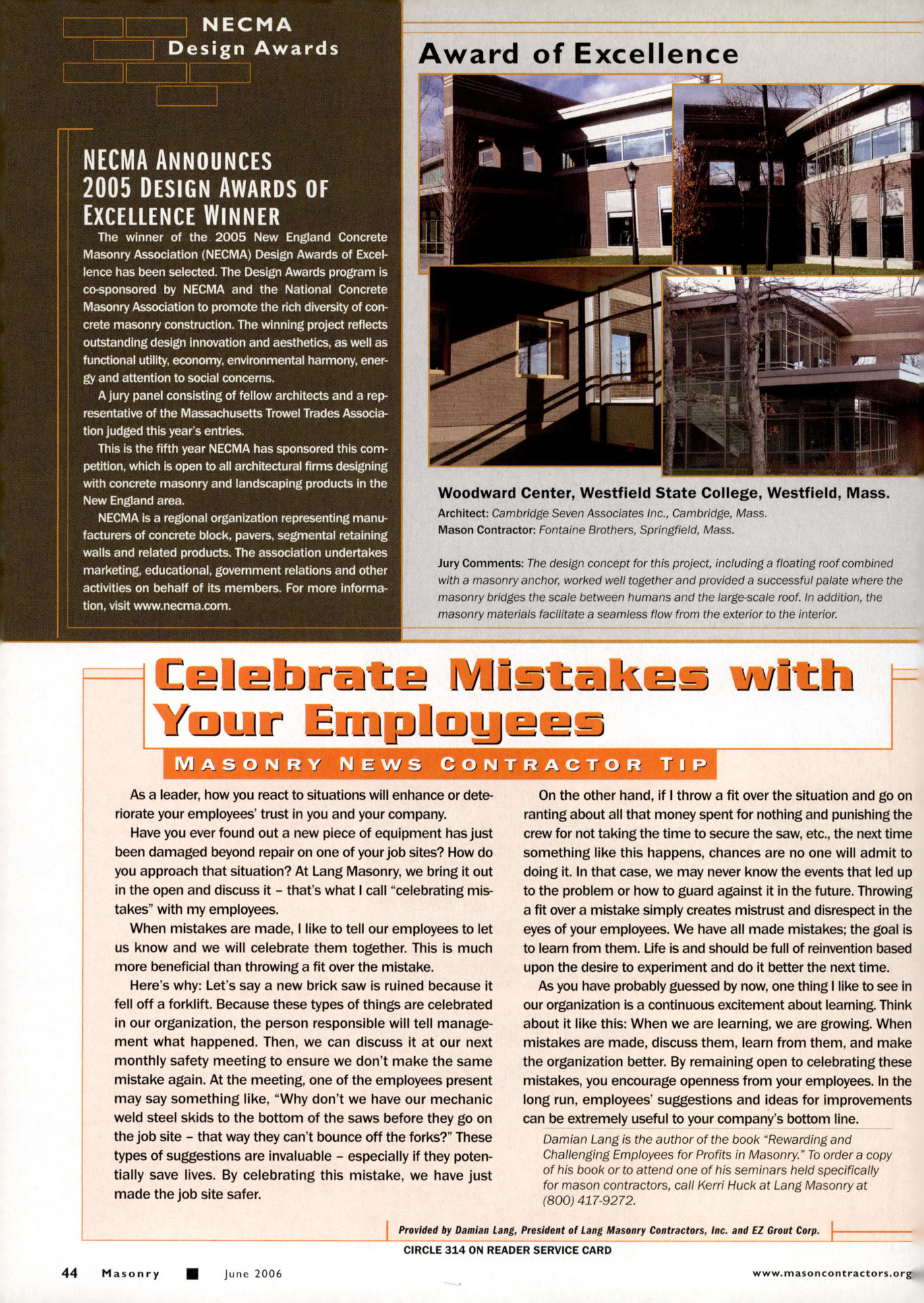 Masonry Magazine June 2006 Page. 46