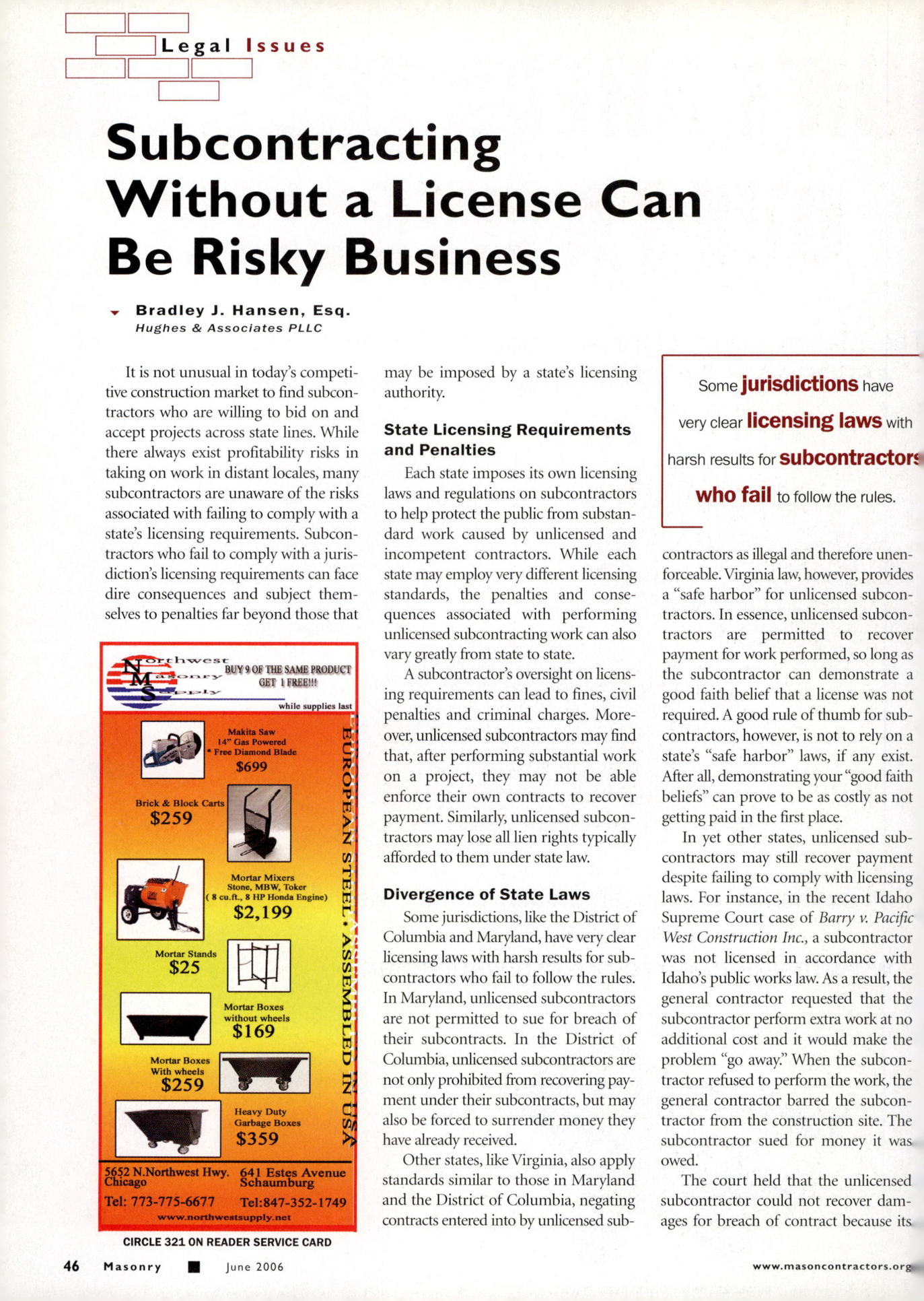 Masonry Magazine June 2006 Page. 48