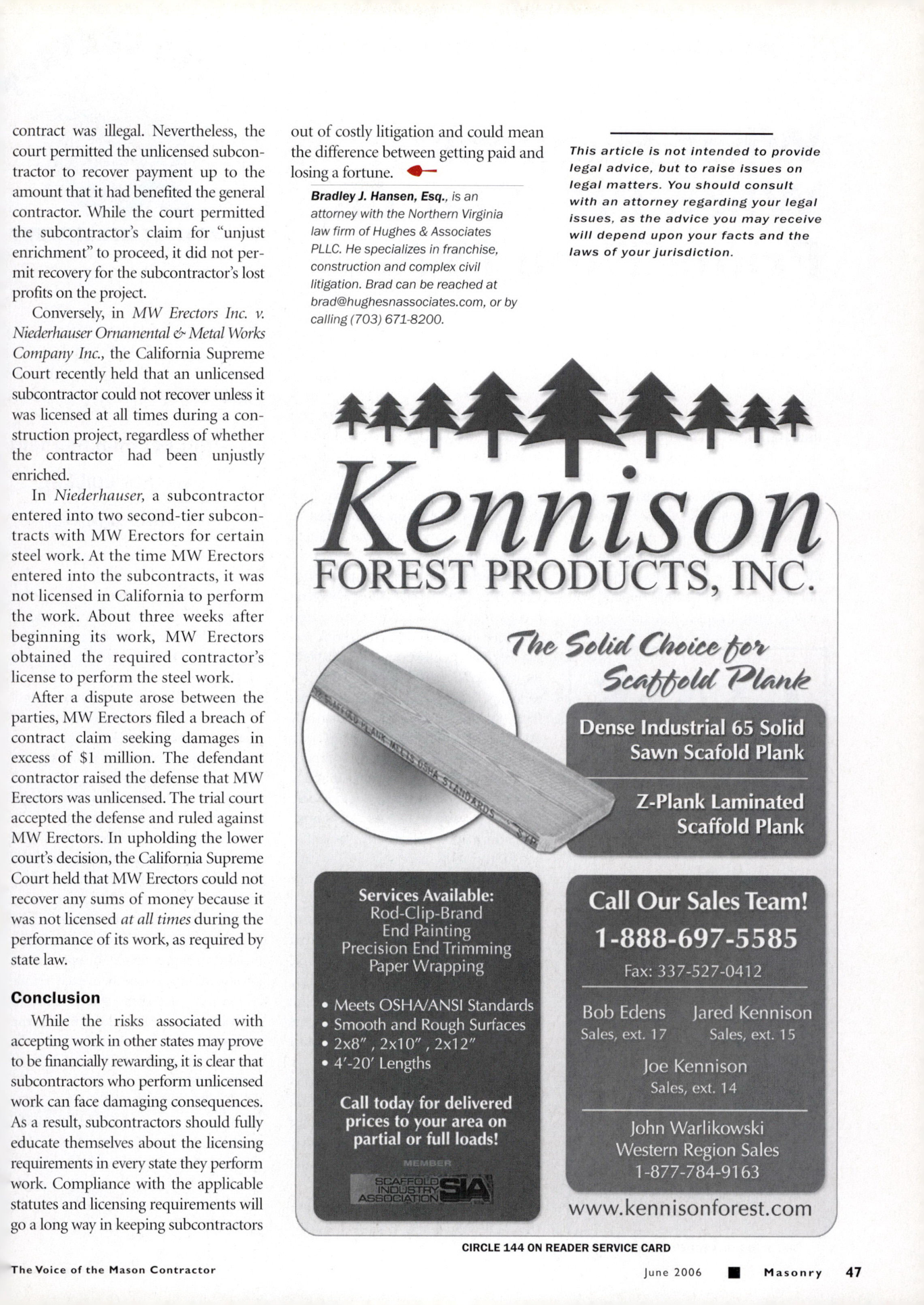 Masonry Magazine June 2006 Page. 49
