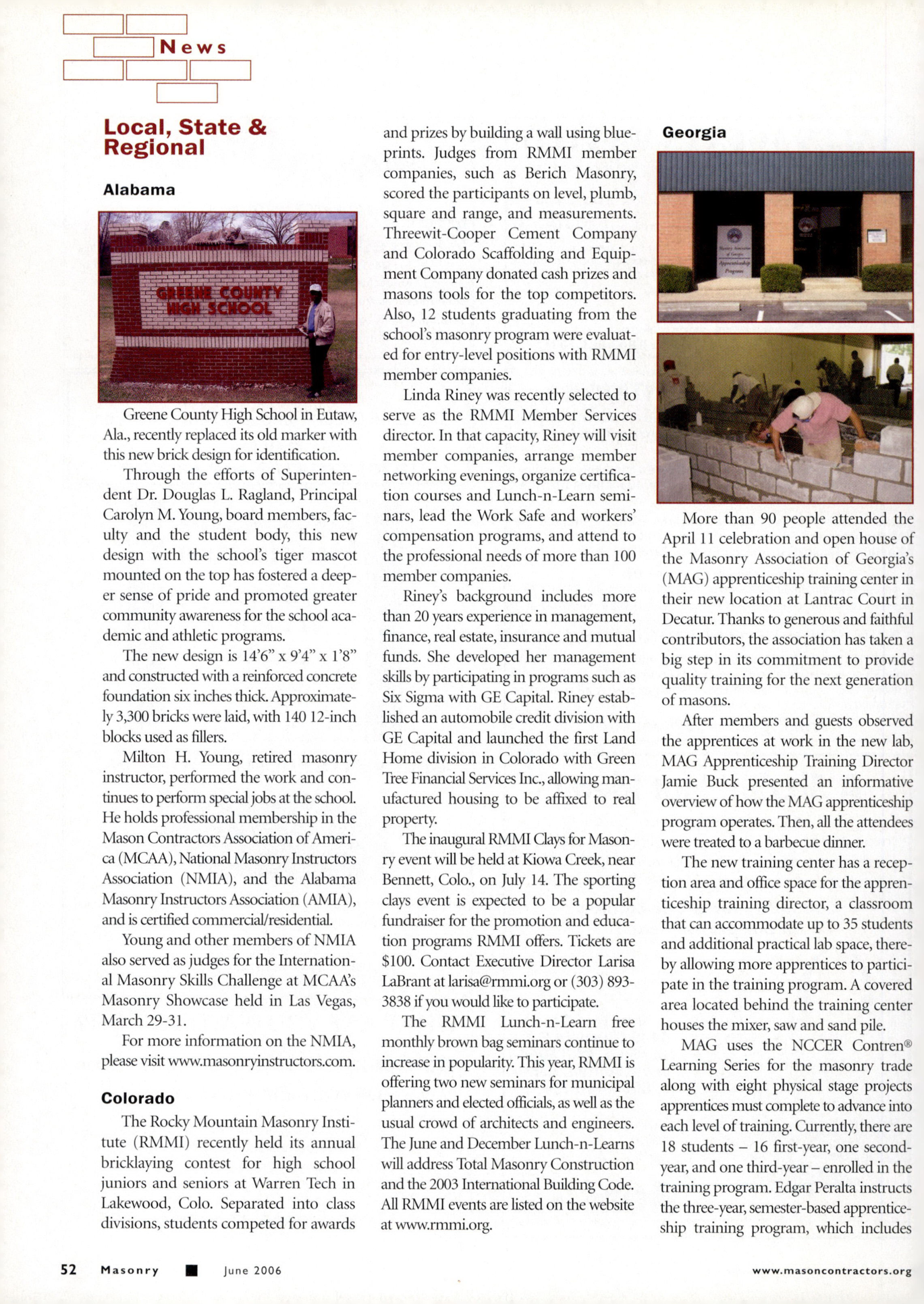 Masonry Magazine June 2006 Page. 54
