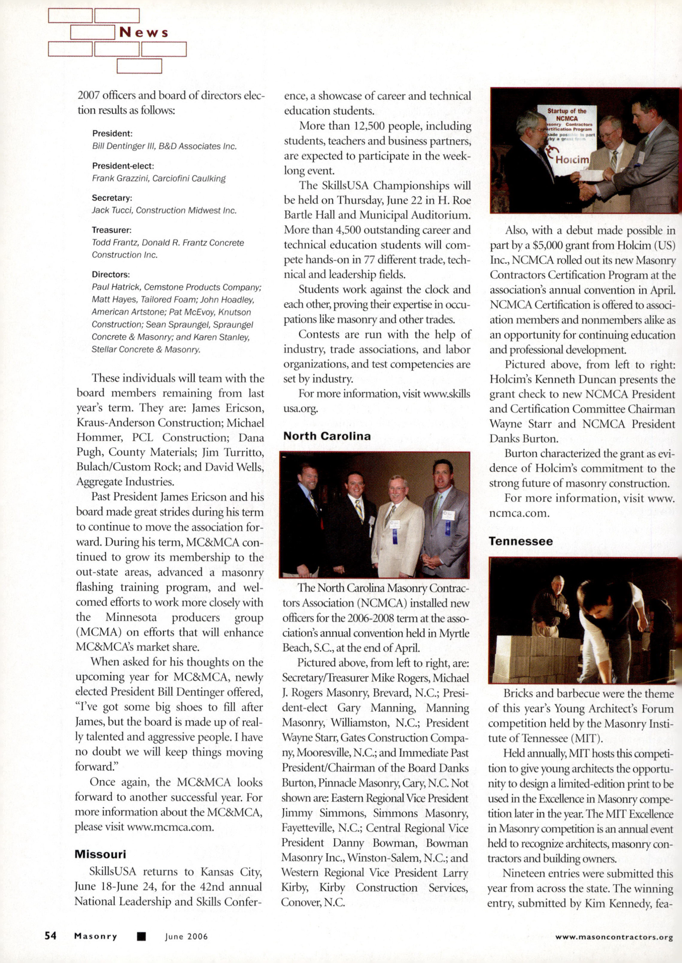Masonry Magazine June 2006 Page. 56