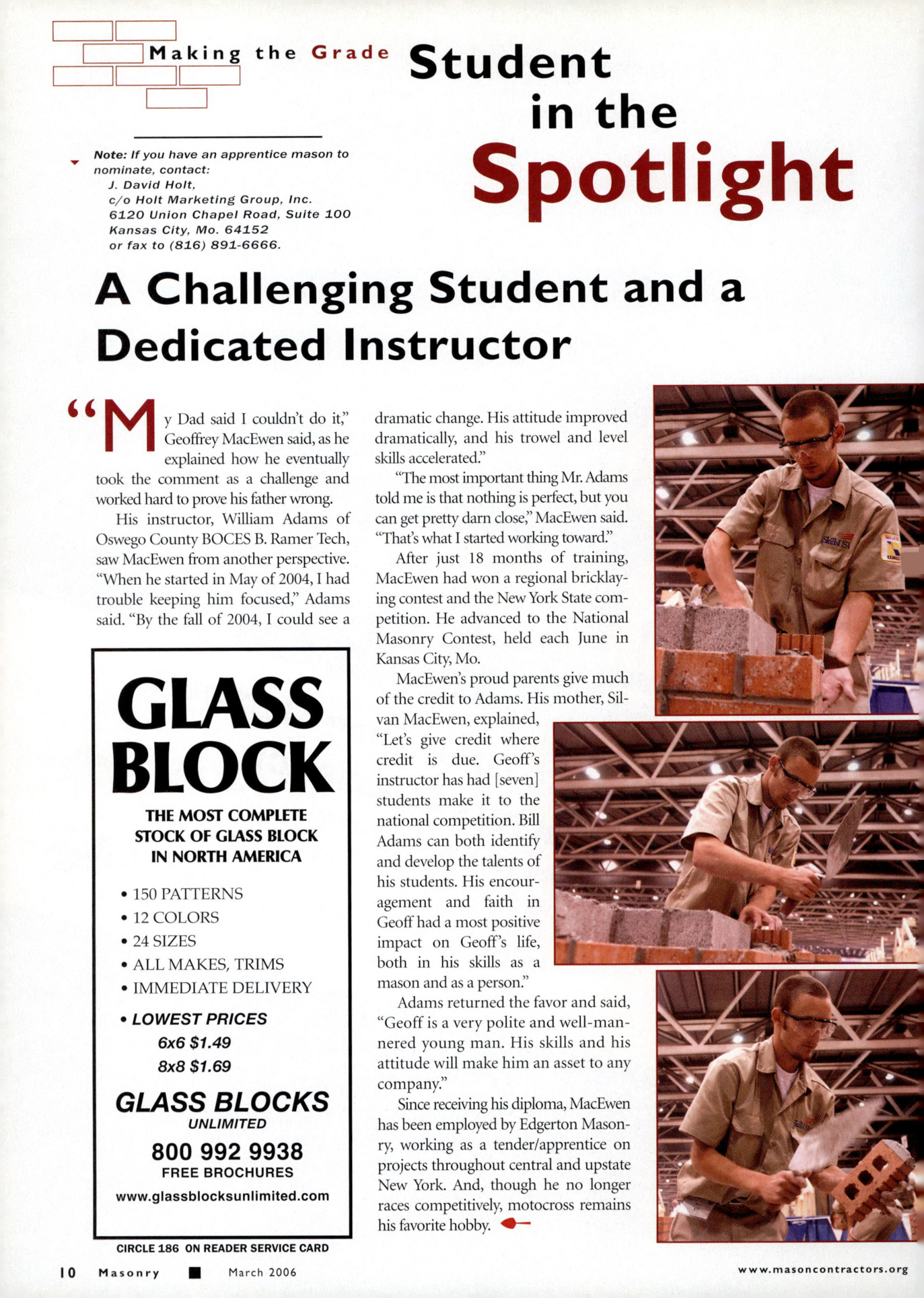 Masonry Magazine March 2006 Page. 12