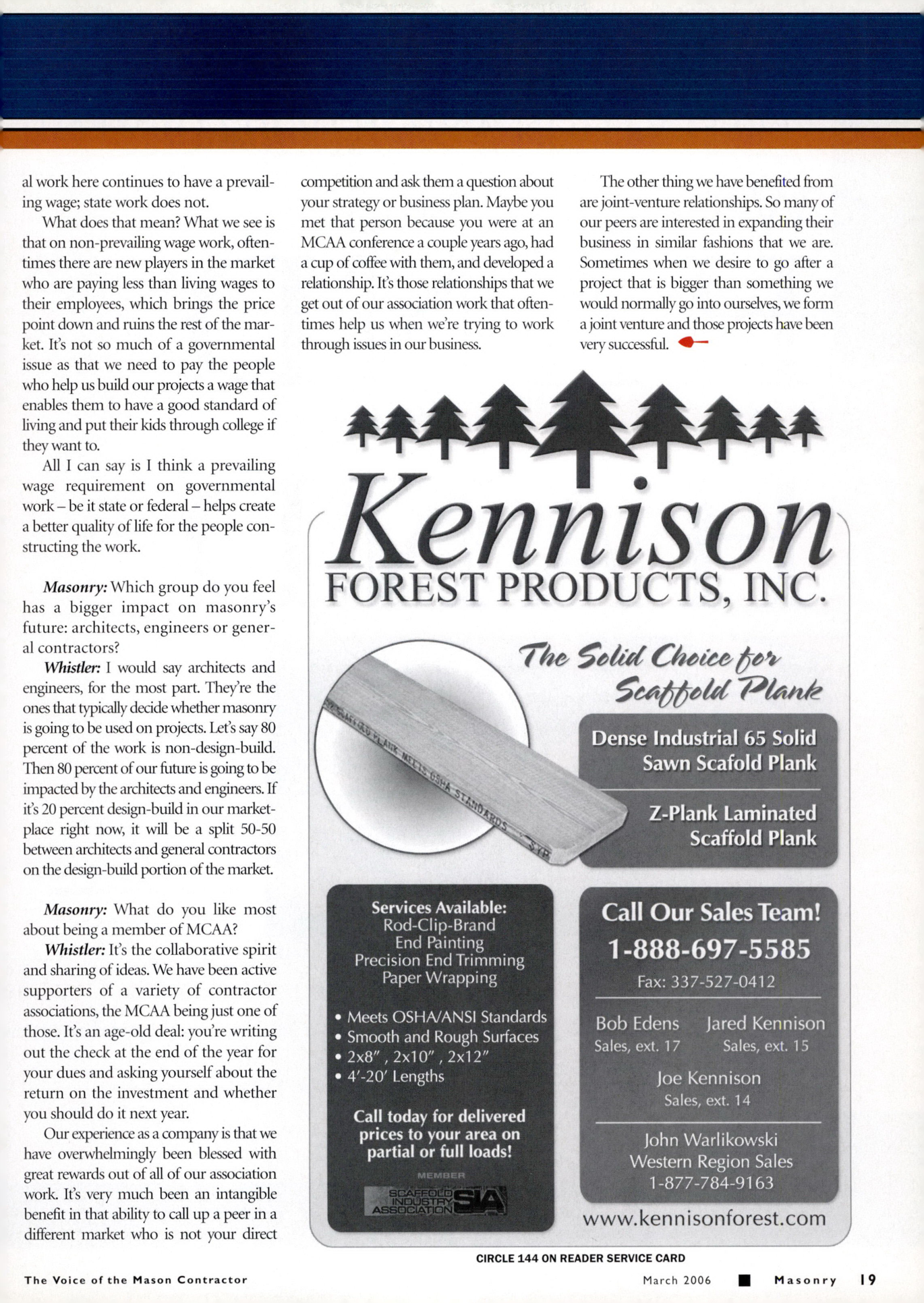 Masonry Magazine March 2006 Page. 21