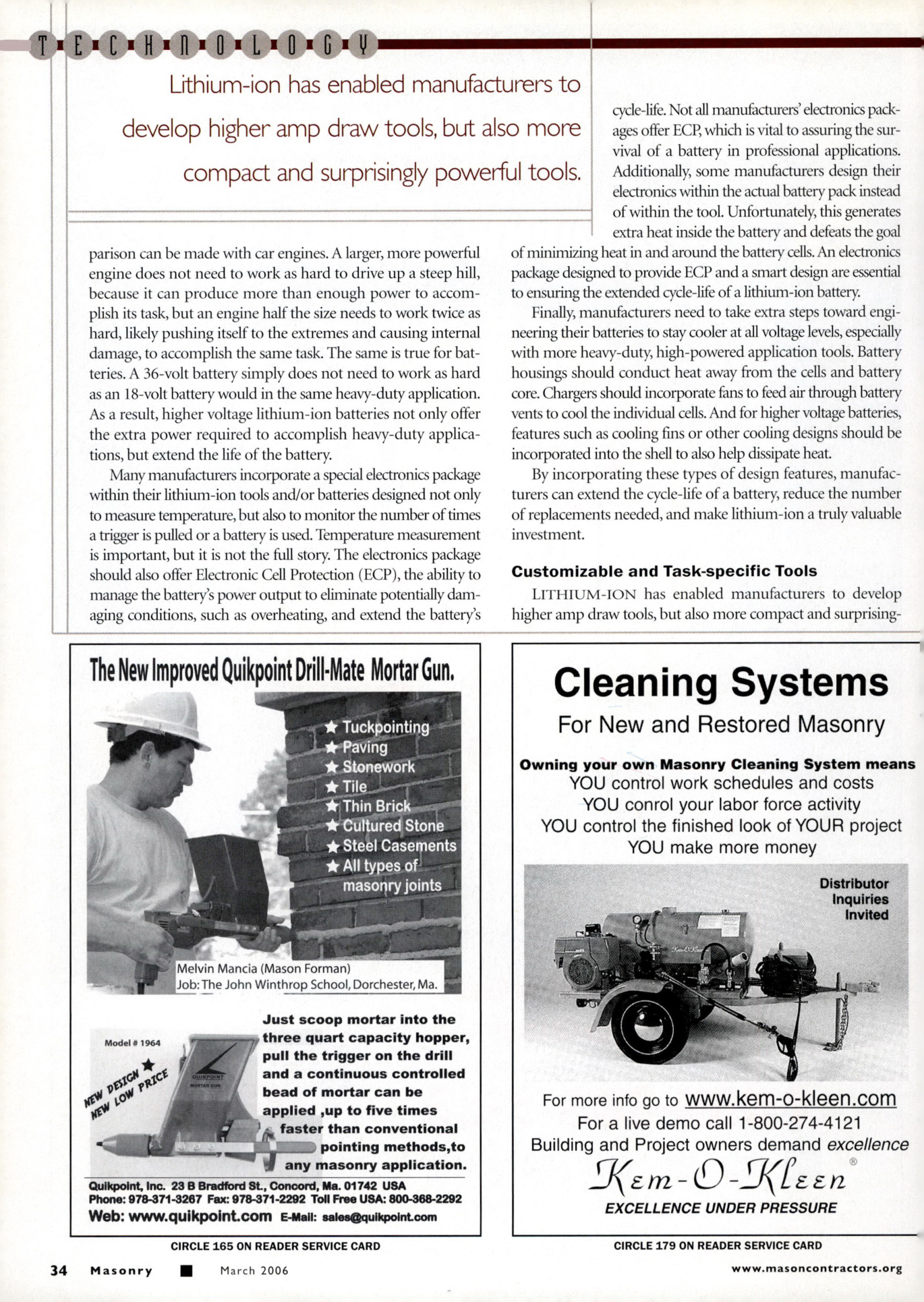 Masonry Magazine March 2006 Page. 36