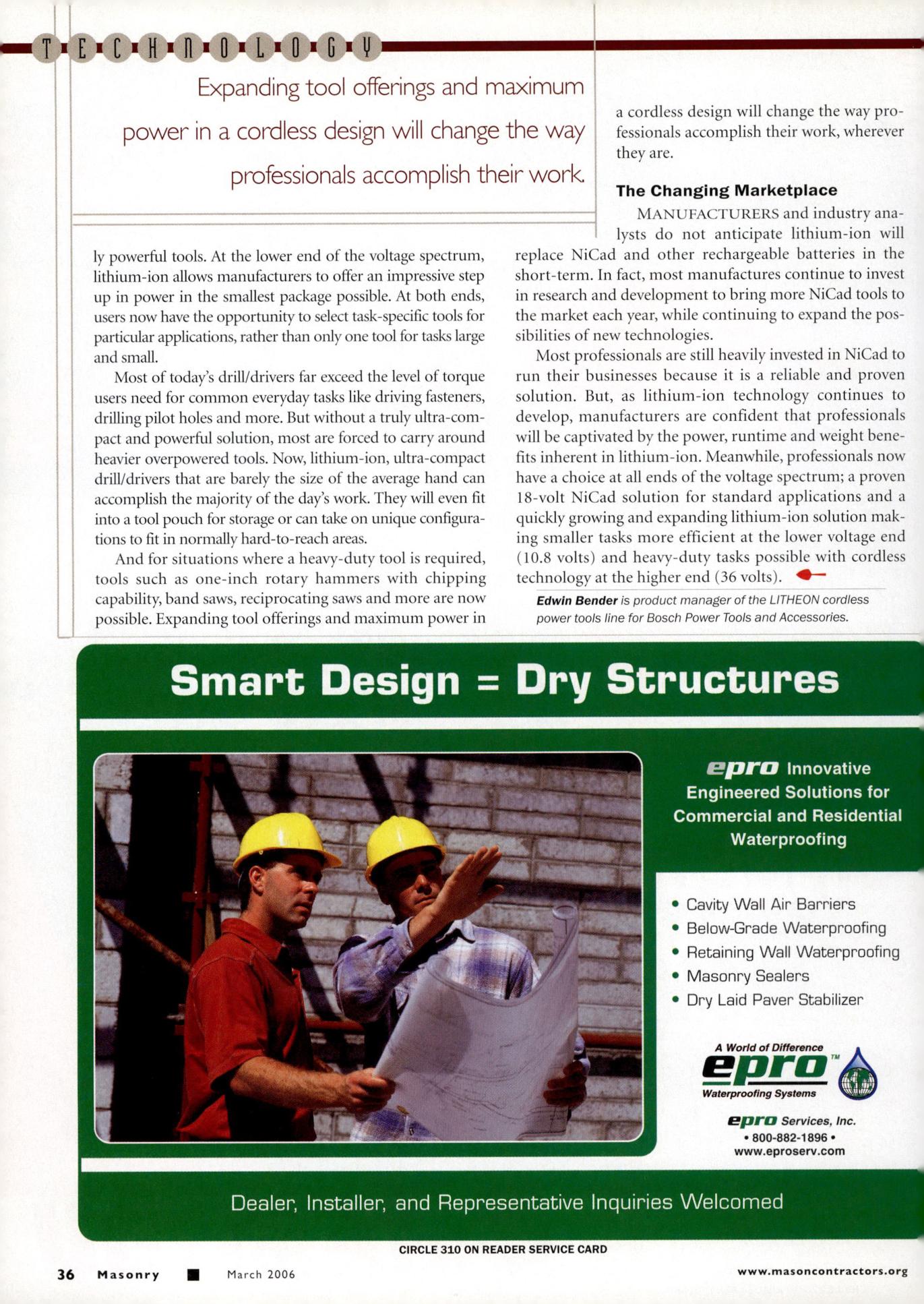 Masonry Magazine March 2006 Page. 38