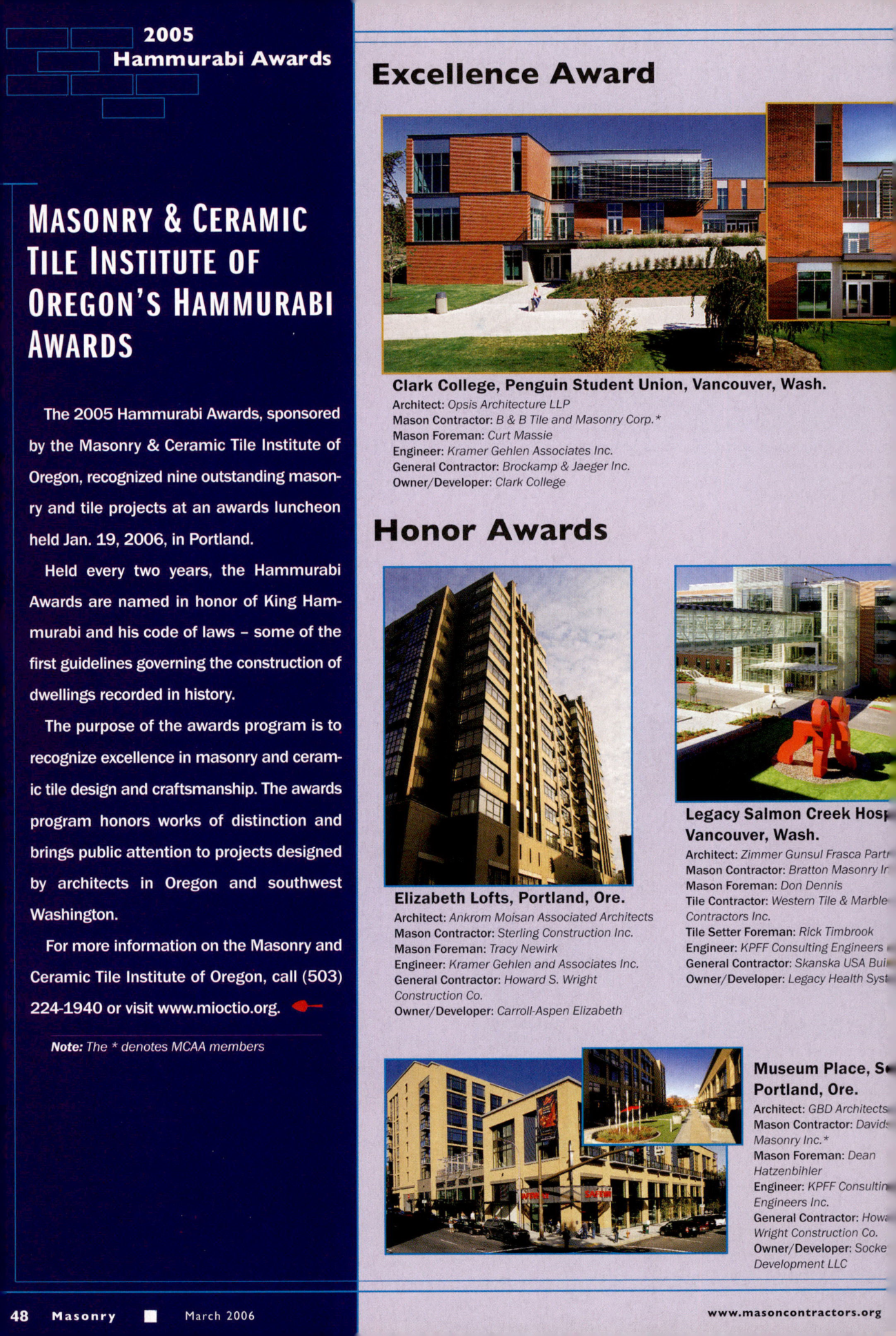 Masonry Magazine March 2006 Page. 50