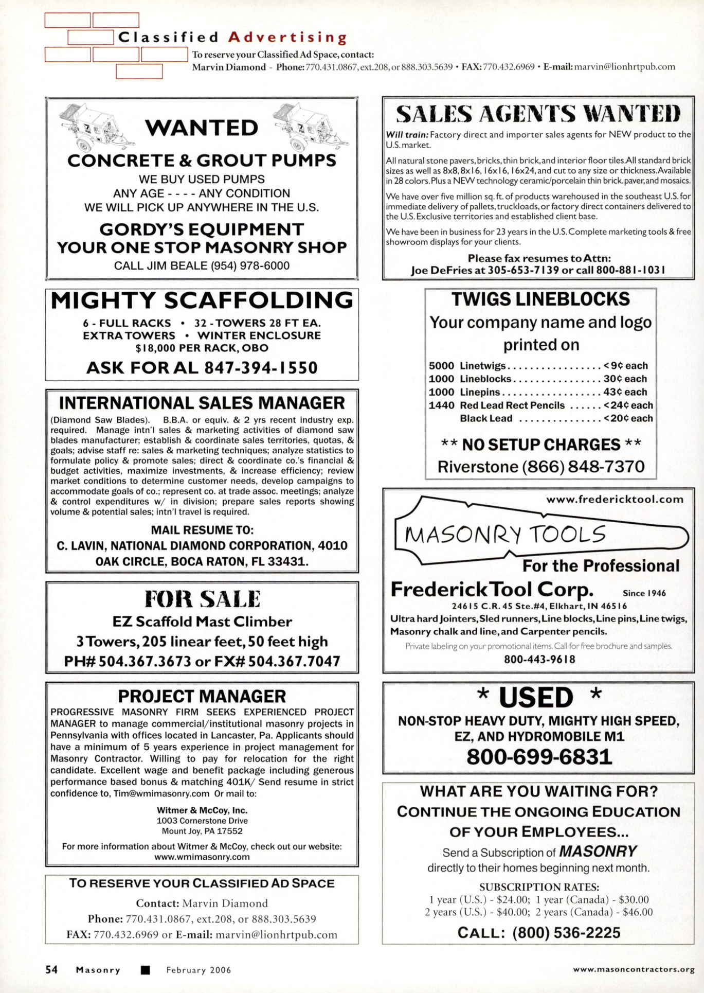 Masonry Magazine March 2006 Page. 56