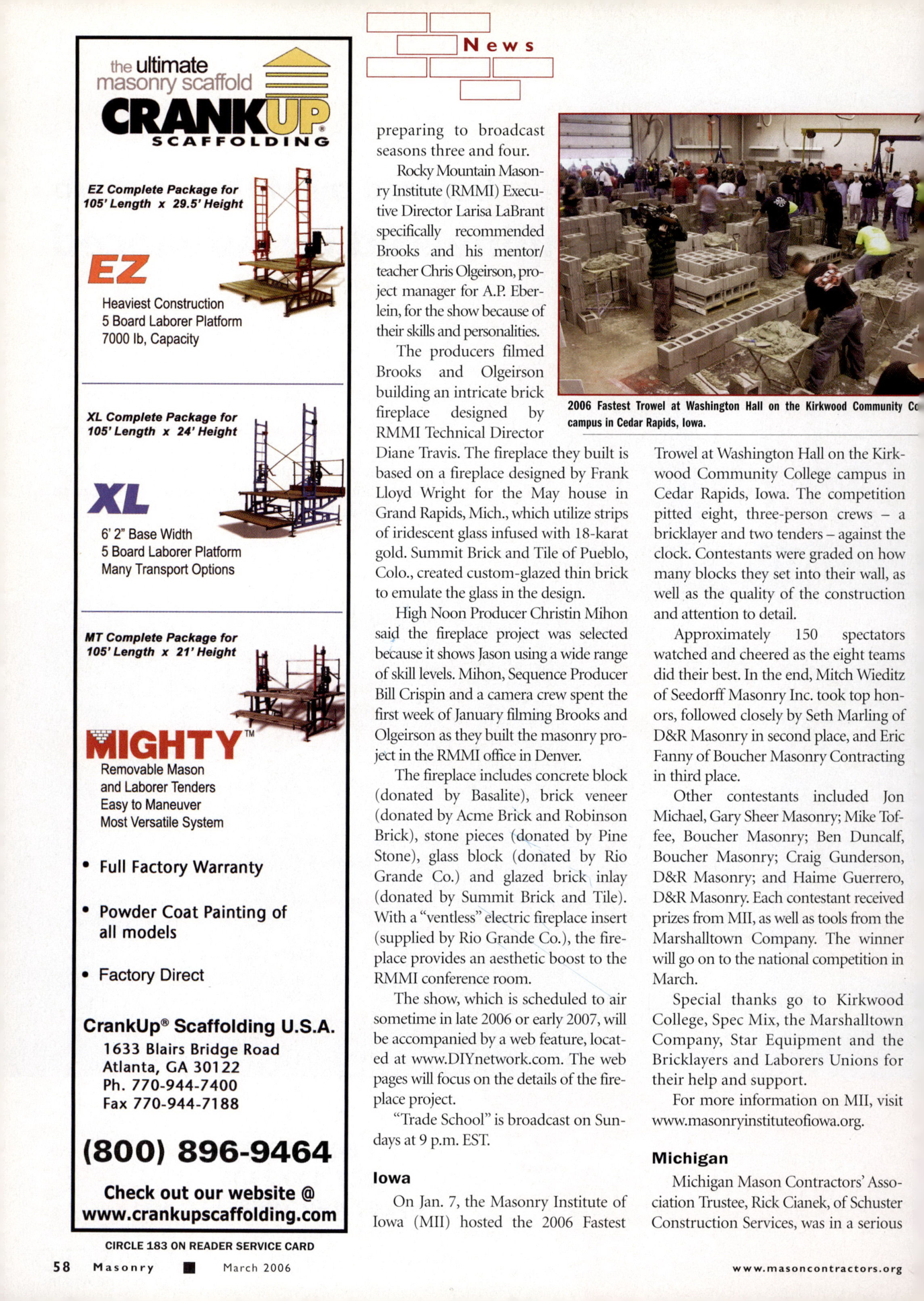 Masonry Magazine March 2006 Page. 60