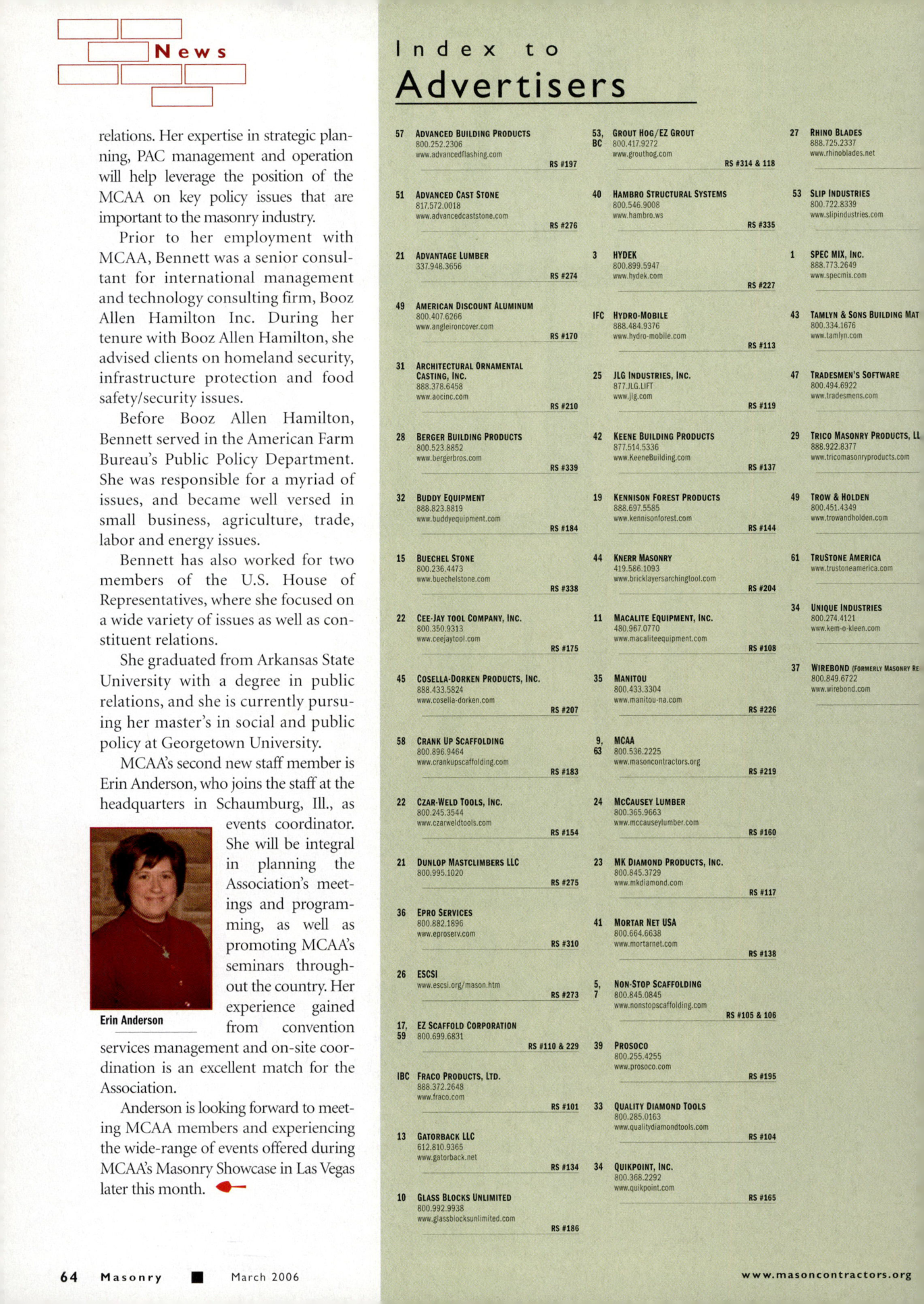 Masonry Magazine March 2006 Page. 66